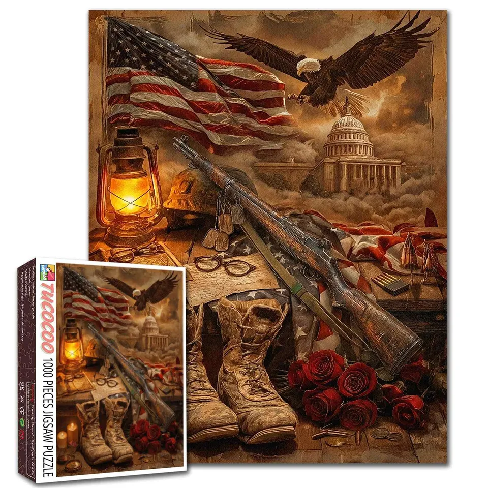 tucocoo-jigsaw-patriotic-military-memorial-puzzle-1000-teile-flagge image 1