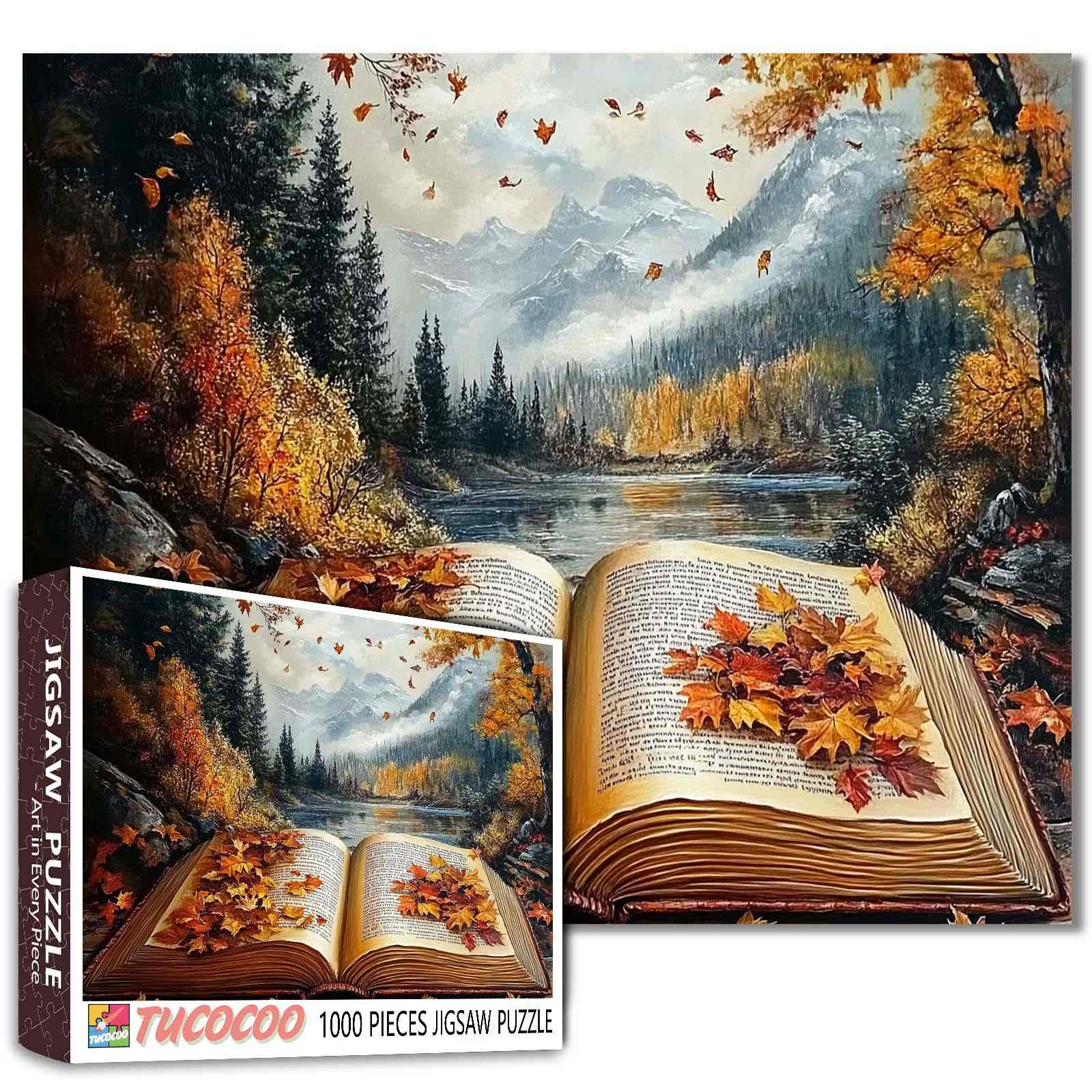 tucocoo-autumn-tale-book-puzzle-1000-teile-herbst-wald image 1