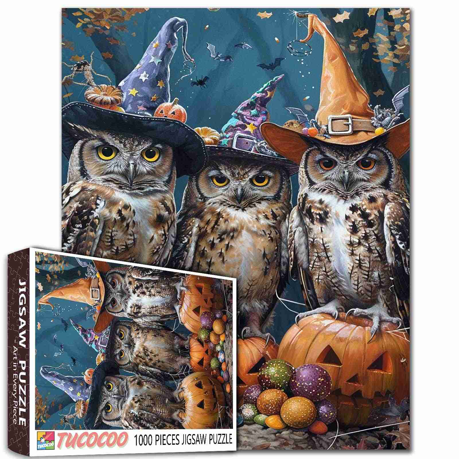 tucocoo-halloween-owl-trio-puzzle-1000-teile-eule image 1