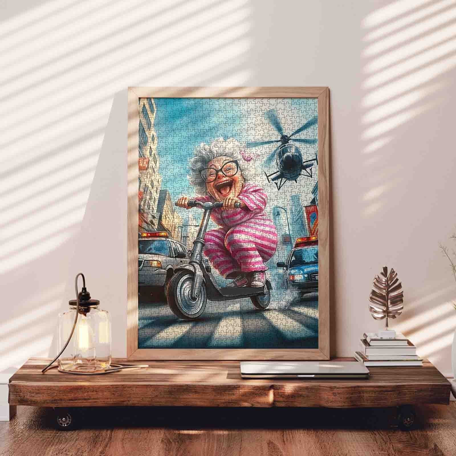 tucocoo-jigsaw-puzzles-laughing-grandma-scooter-puzzle-1000-teile image 3