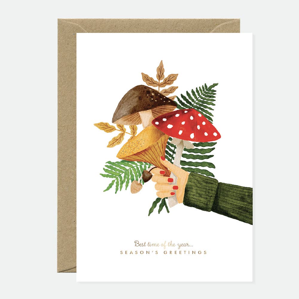 all-the-ways-to-say-winter-bouquet-grusskarte-a6-gold image 1