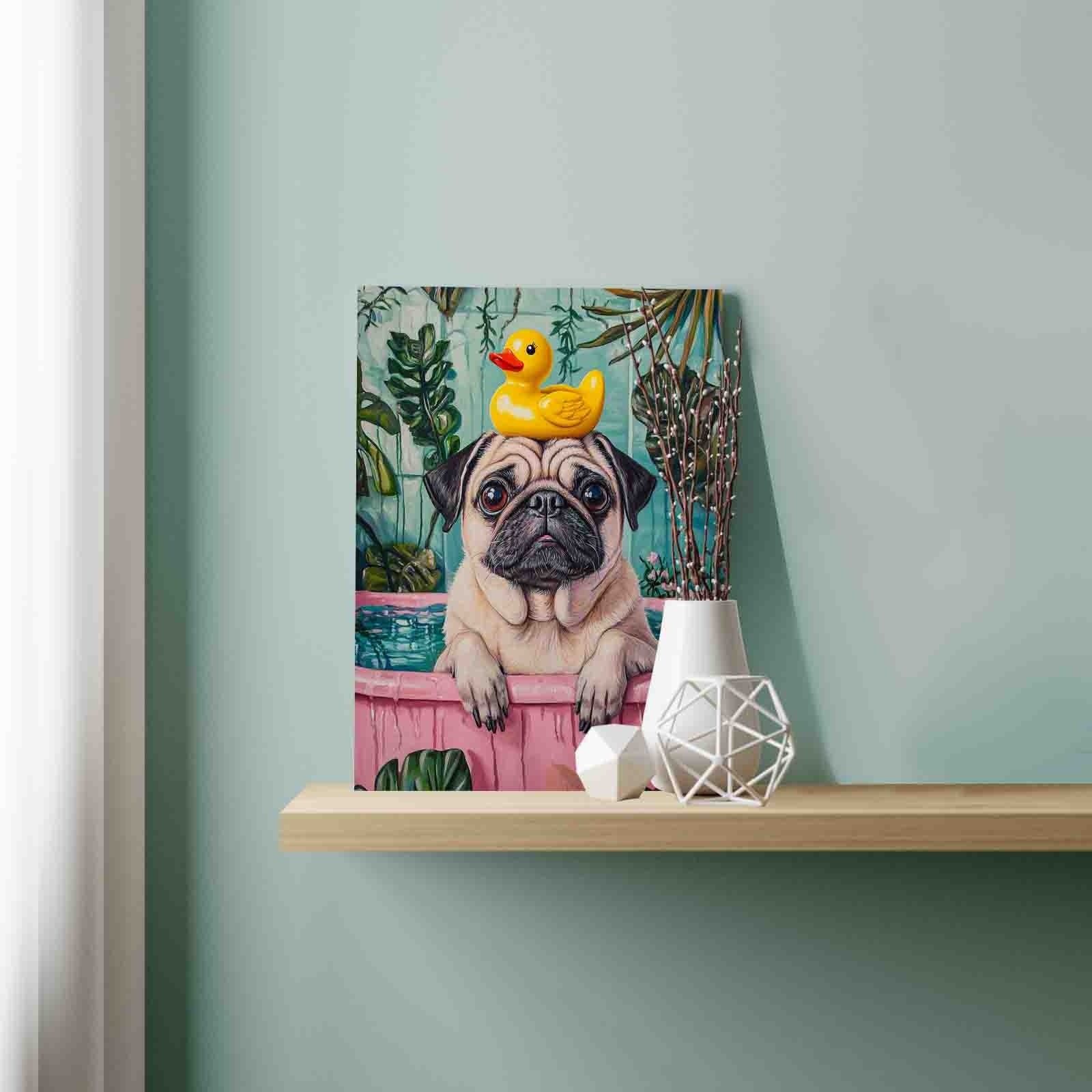 tucocoo-pug-bathtime-moment-malen-nach-zahlen-ohne-rahmen-40x50-cm image 3