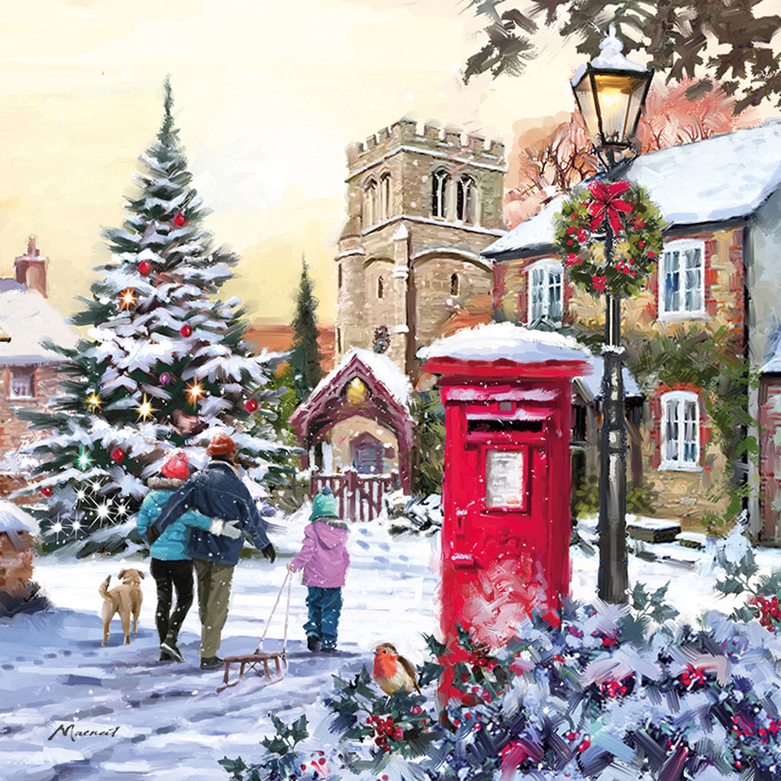 otter-house-christmas-winter-scenes-weihnachtskarten-set image 4