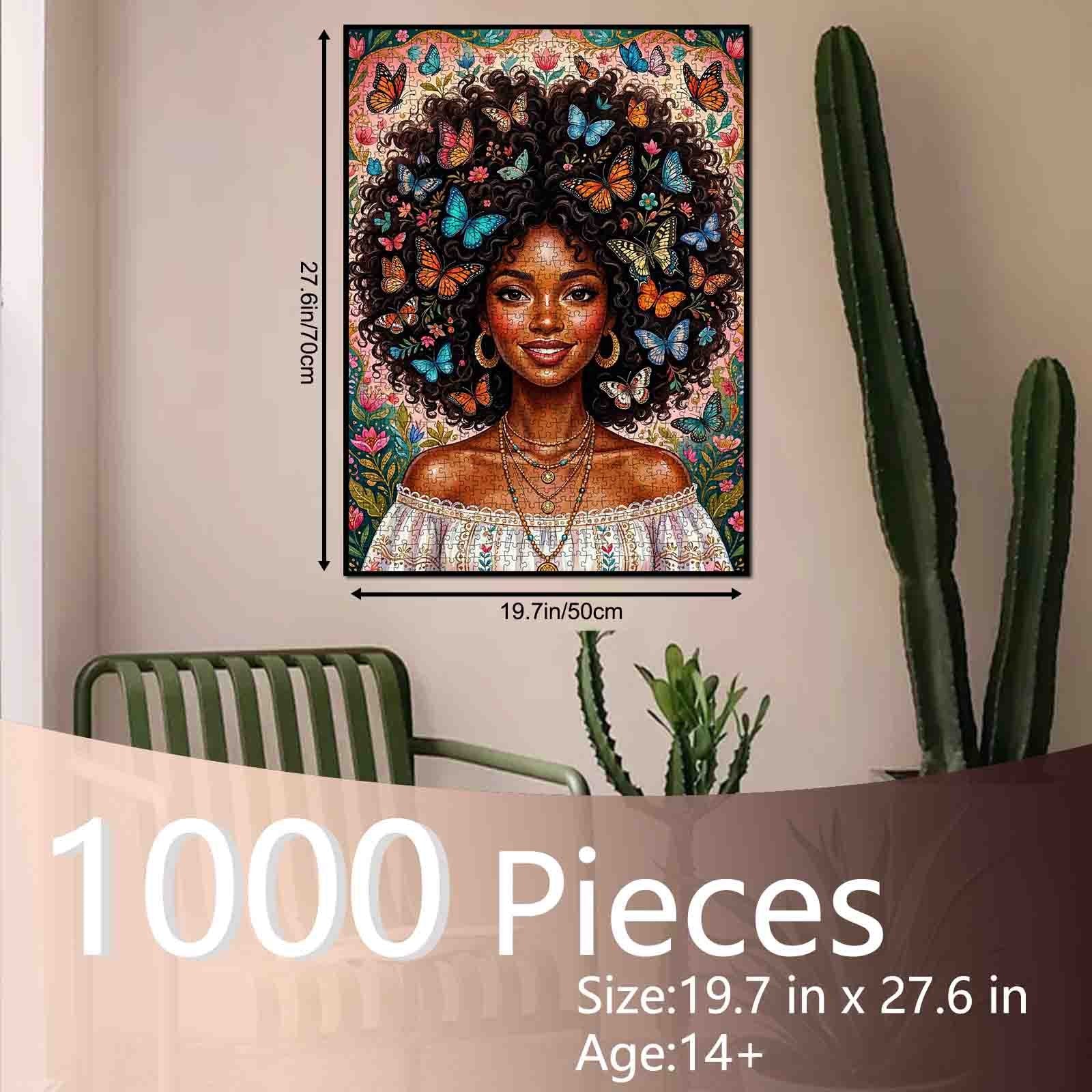 tucocoo-jigsaw-butterfly-crown-beauty-puzzle-1000-teile-frau image 5