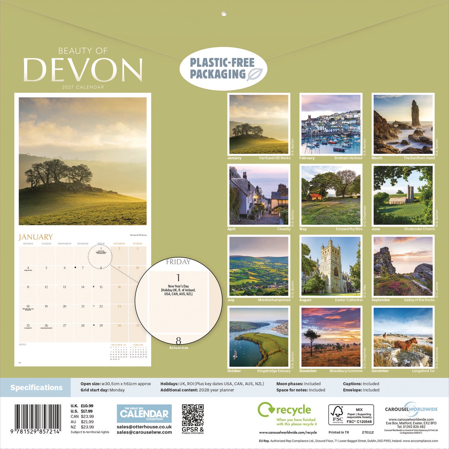 otter-house-beauty-of-devon-wandkalender-2027-monatskalender image 2