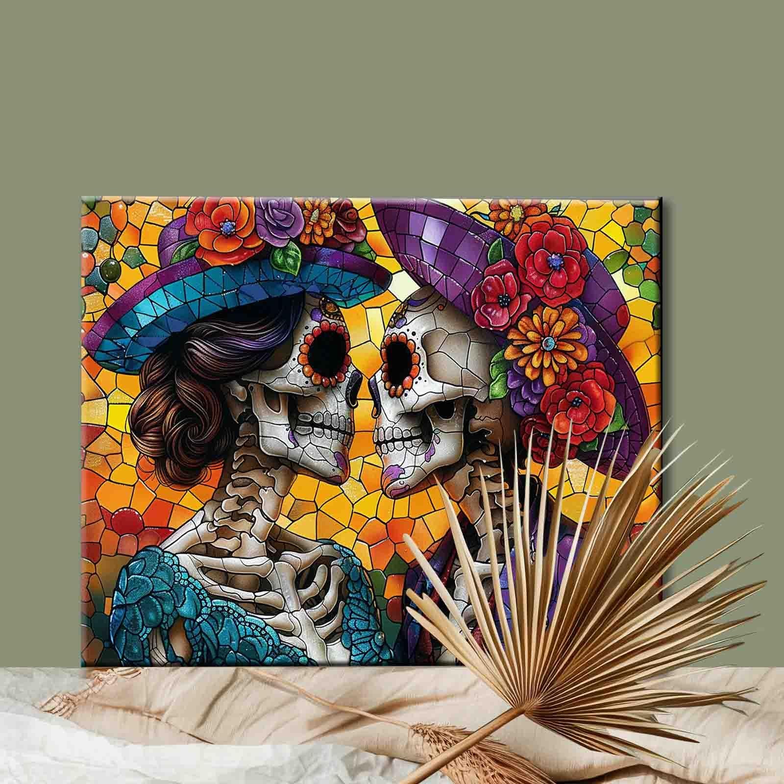 tucocoo-loving-skeleton-couple-malen-nach-zahlen-40x50-liebe image 2