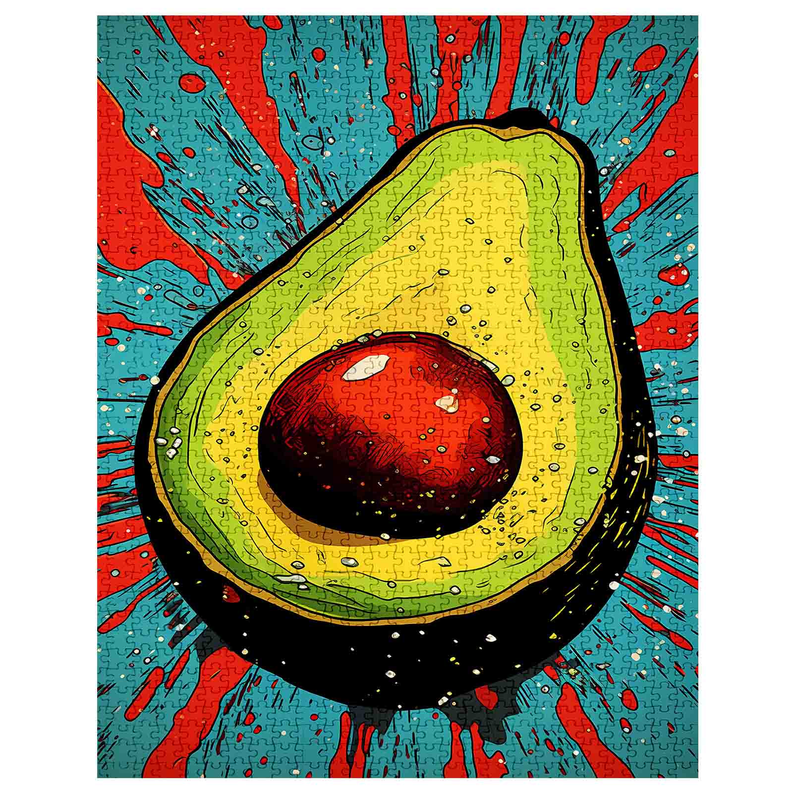 tucocoo-pop-art-avocado-puzzle-1000-teile-modern image 2