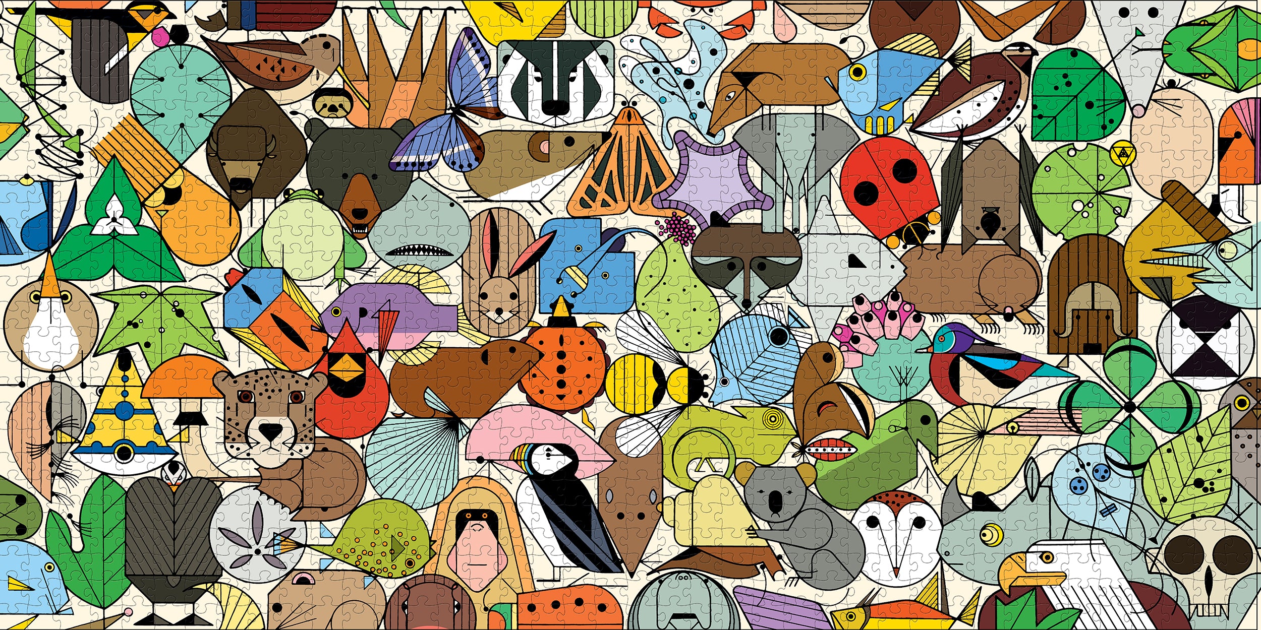 pomegranate-jigsaw-puzzles-charley-harper-wild-puzzle-1000-teile image 2