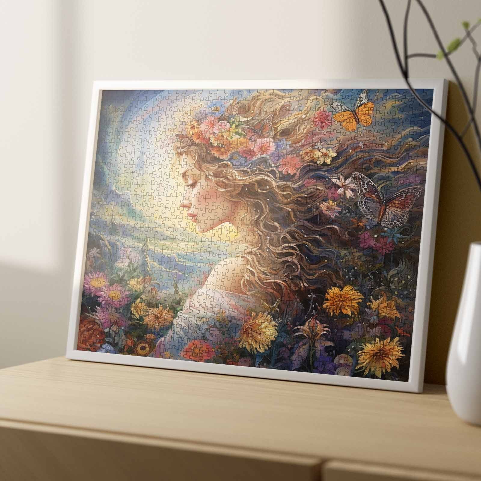 tucocoo-floral-dream-woman-puzzle-1000-teile-blumen-frau image 4