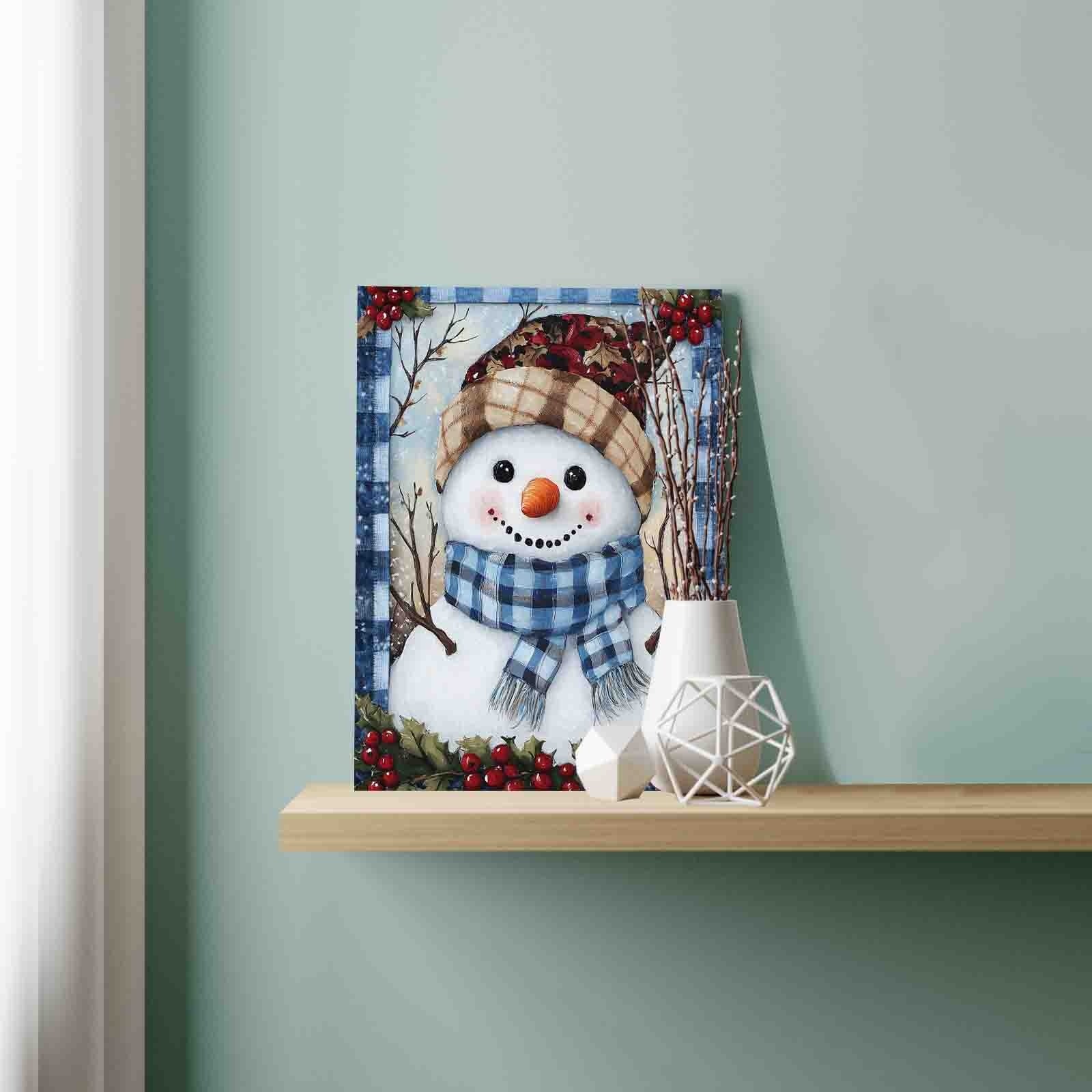 tucocoo-plaid-hat-snowman-malen-nach-zahlen-40x50-ohne-rahmen-winter image 3