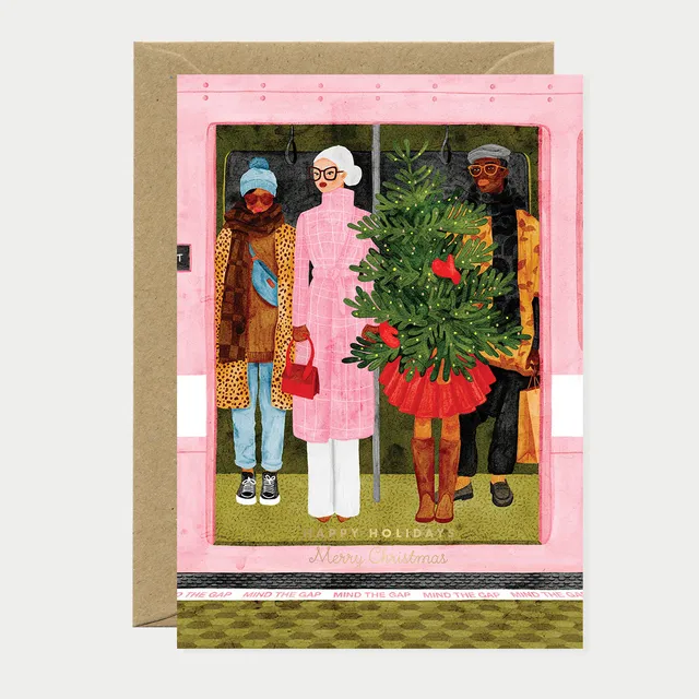 all-the-ways-to-say-christmas-metro-gru-karte-a6-goldfolie image 1