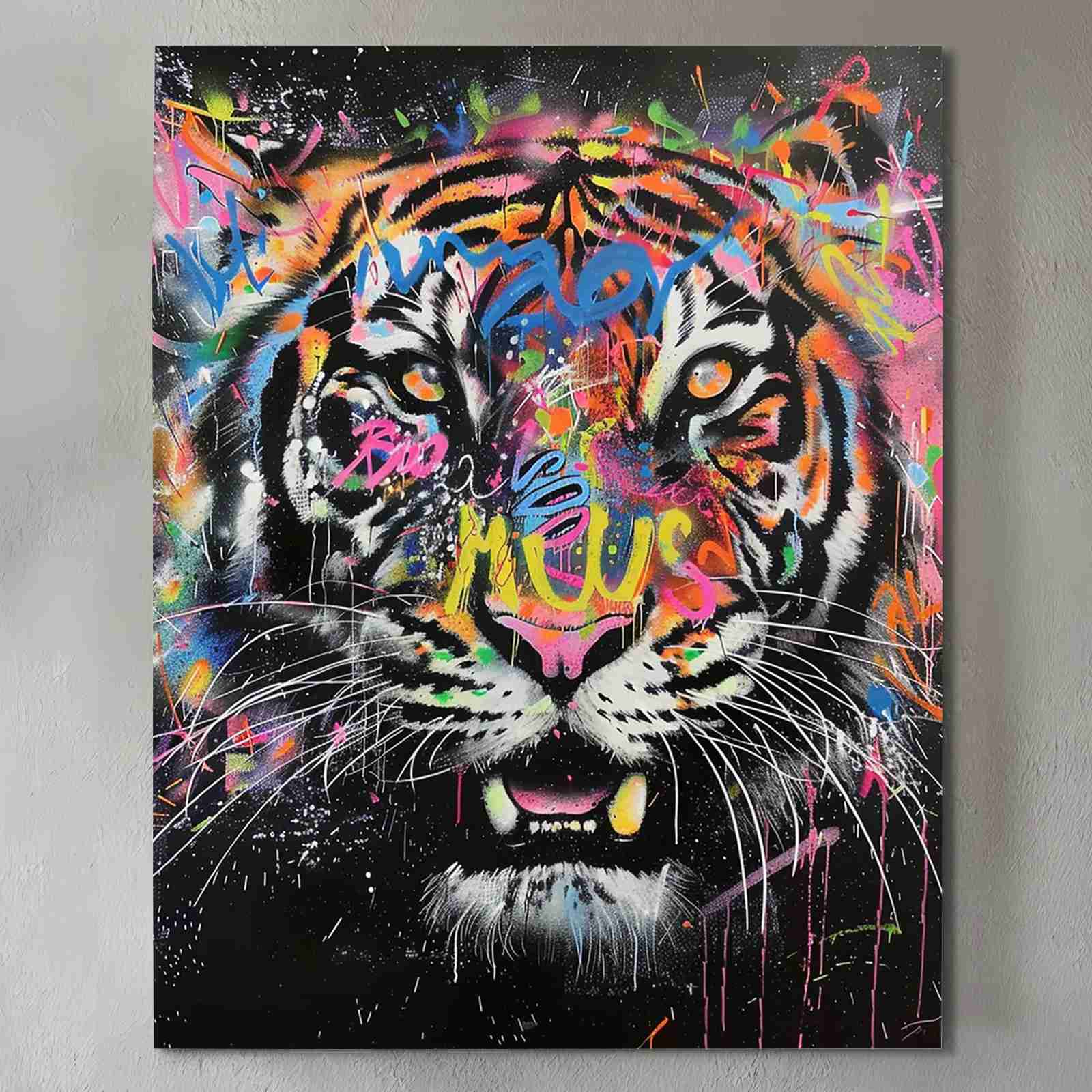 tucocoo-graffiti-tiger-face-leinwandbild-40x50-cm-tiger image 2