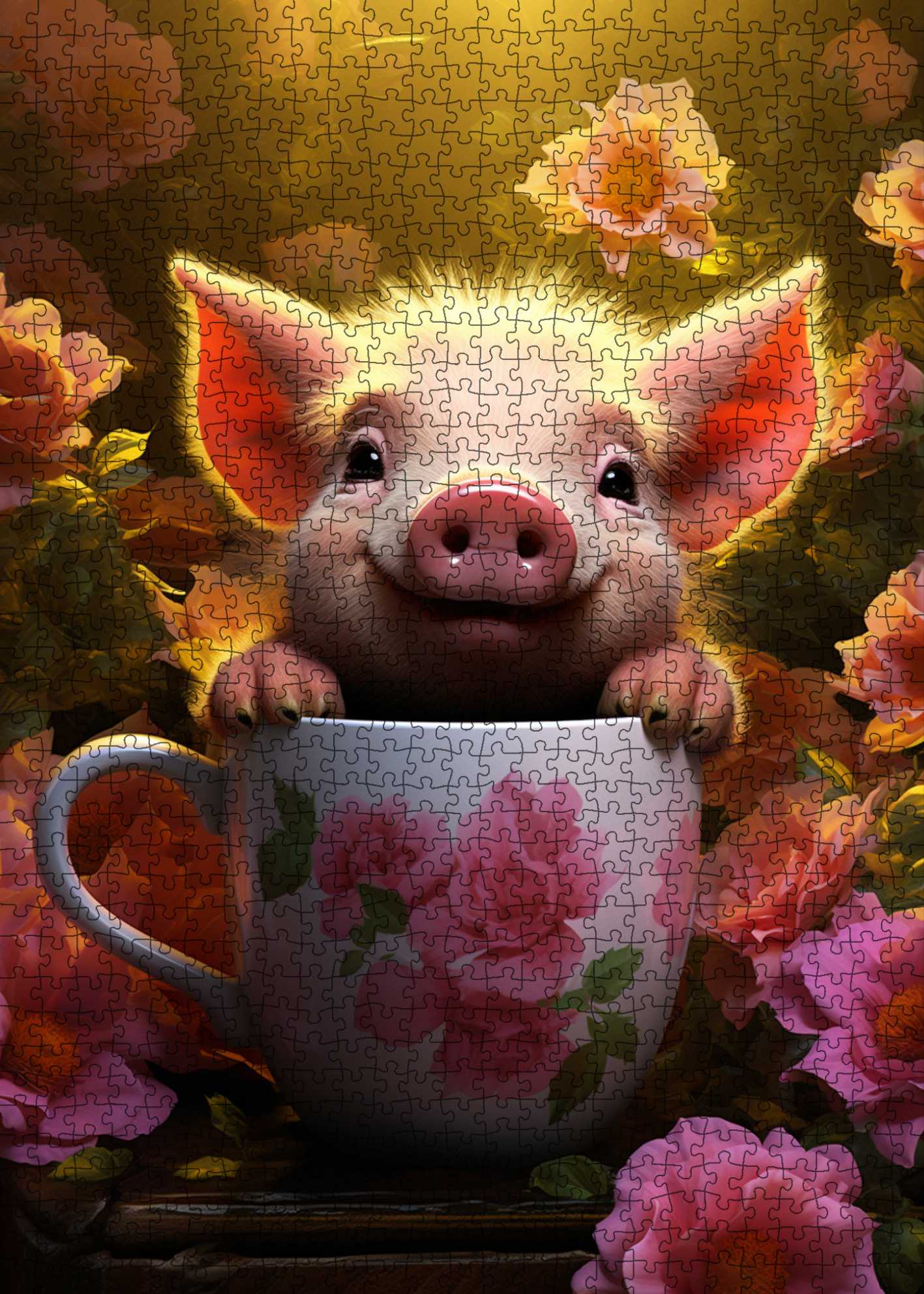 tucocoo-playful-piglet-teacup-puzzle-1000-teile-schwein image 2