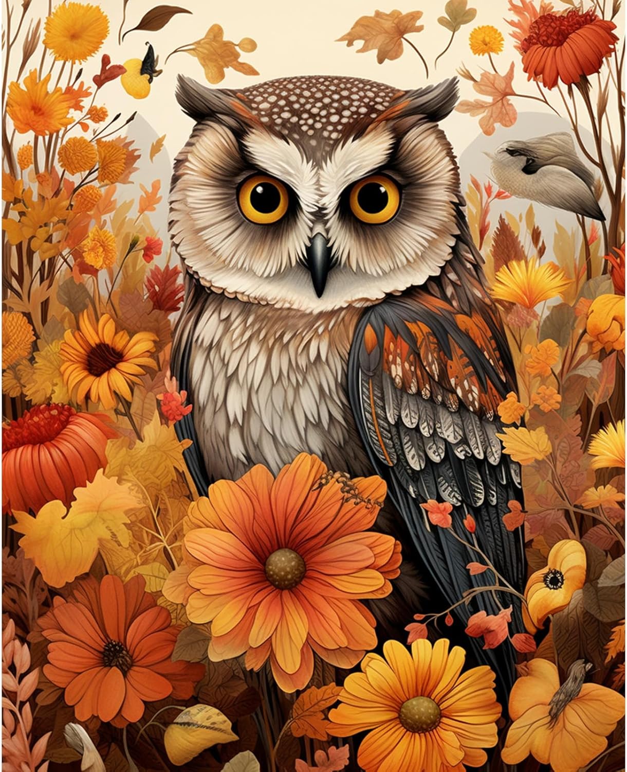 tucocoo-autumn-flower-owl-malen-nach-zahlen-40x50-eule image 2
