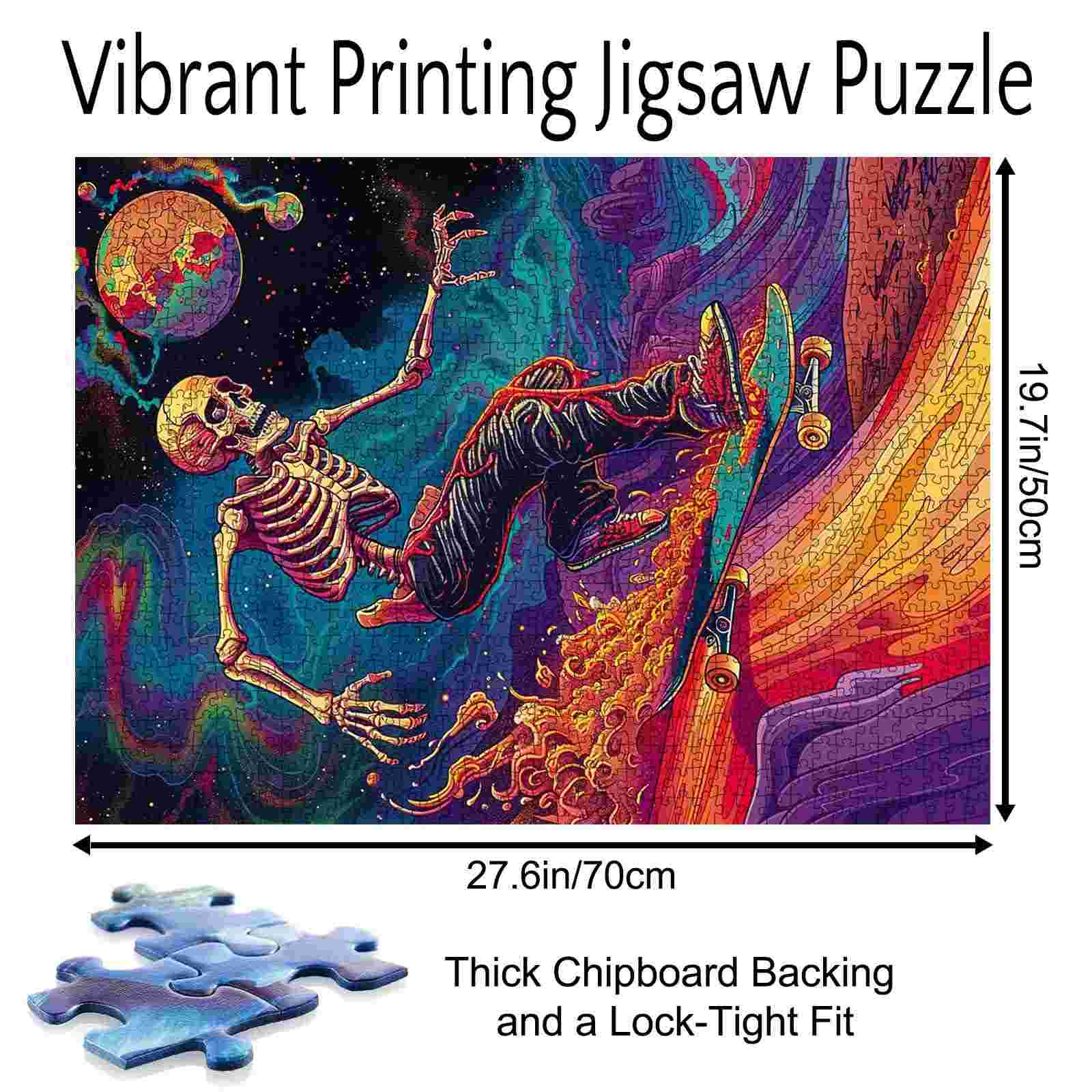 tucocoo-skateboard-skeleton-space-puzzle-1000-teile-totenkopf image 5