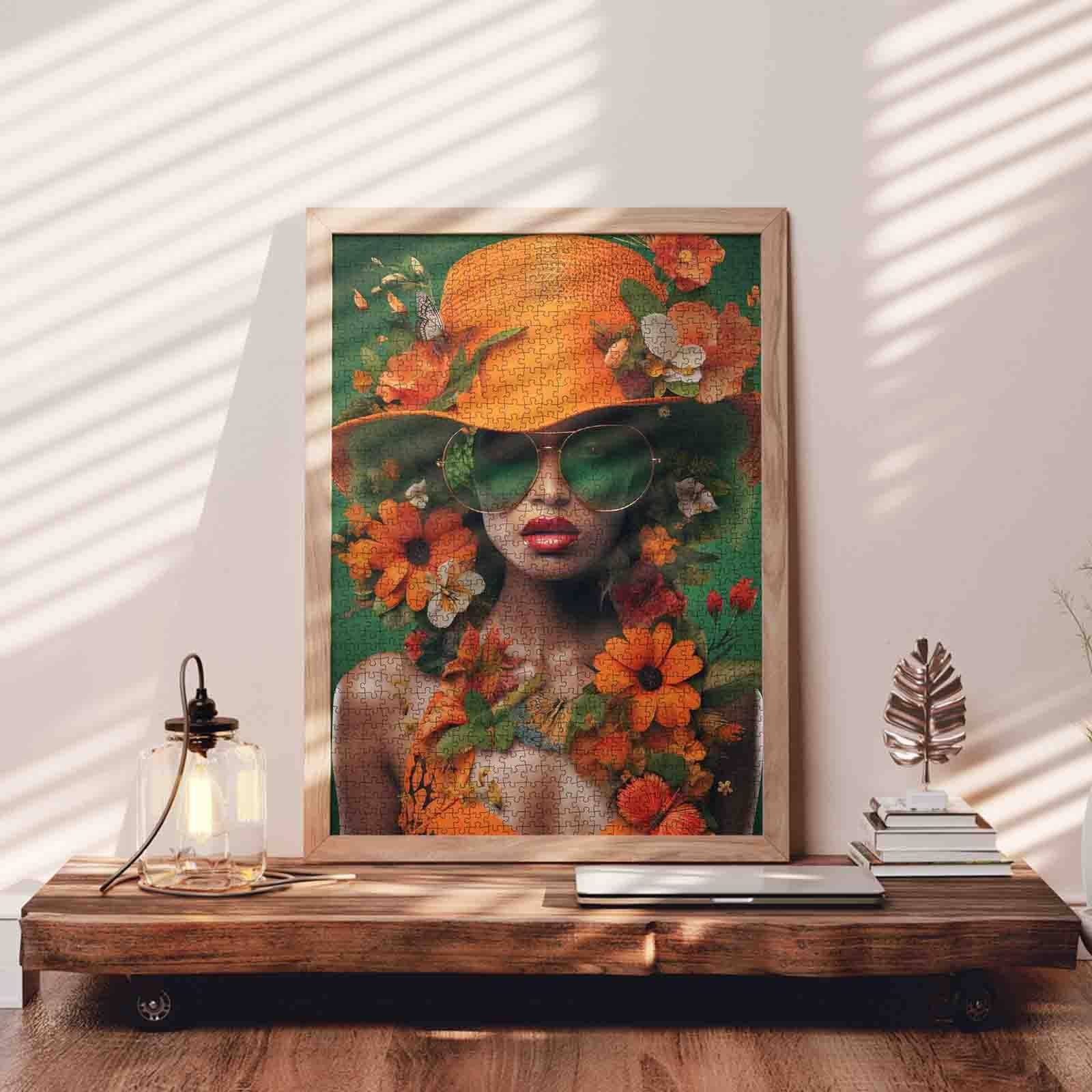 tucocoo-graffitic-woman-tropical-plants-puzzle-1000-teile image 3