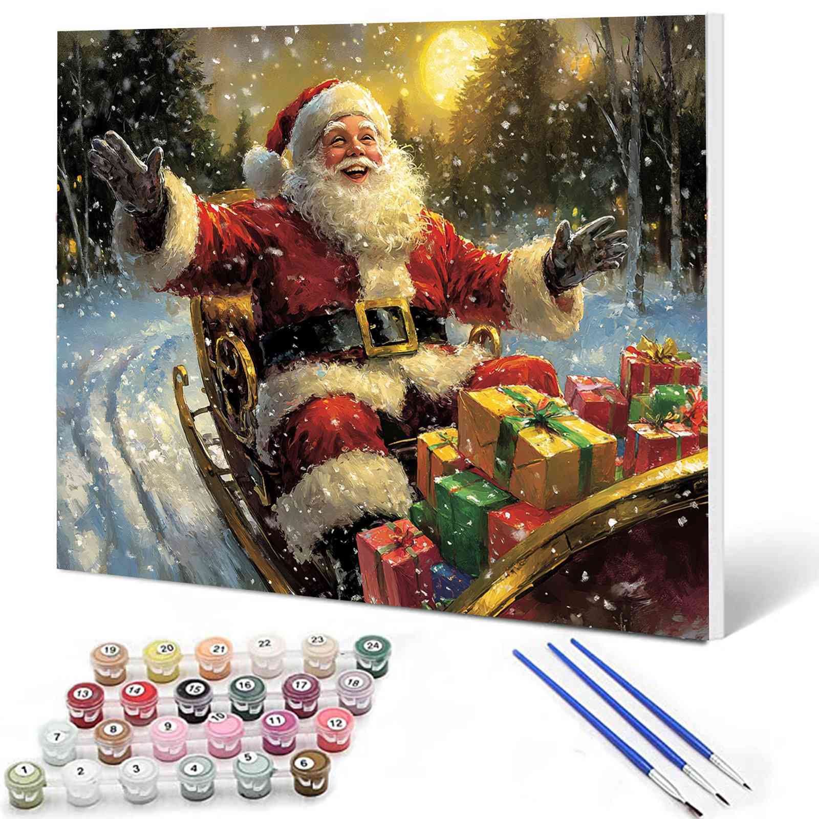 tucocoo-joyful-gift-cart-malen-nach-zahlen-40x50-weihnachten image 1