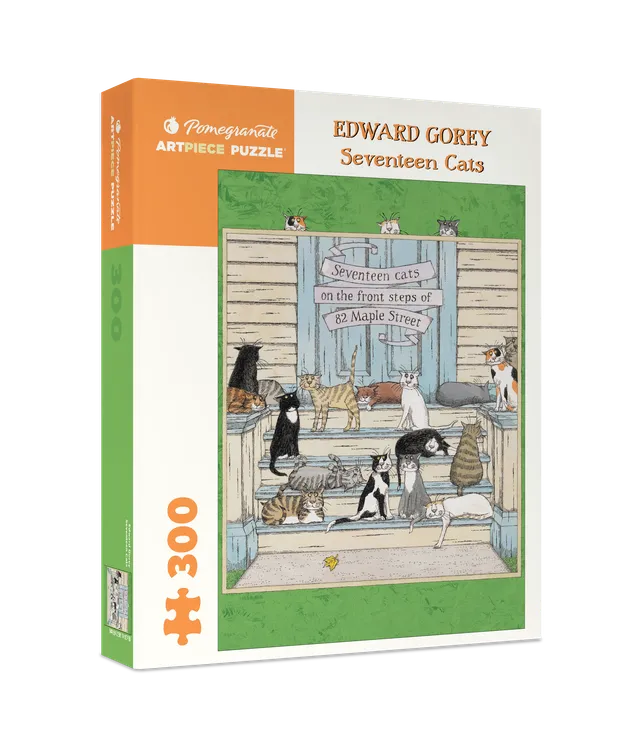 pomegranate-seventeen-cats-300-teile-puzzle-gorey image 1