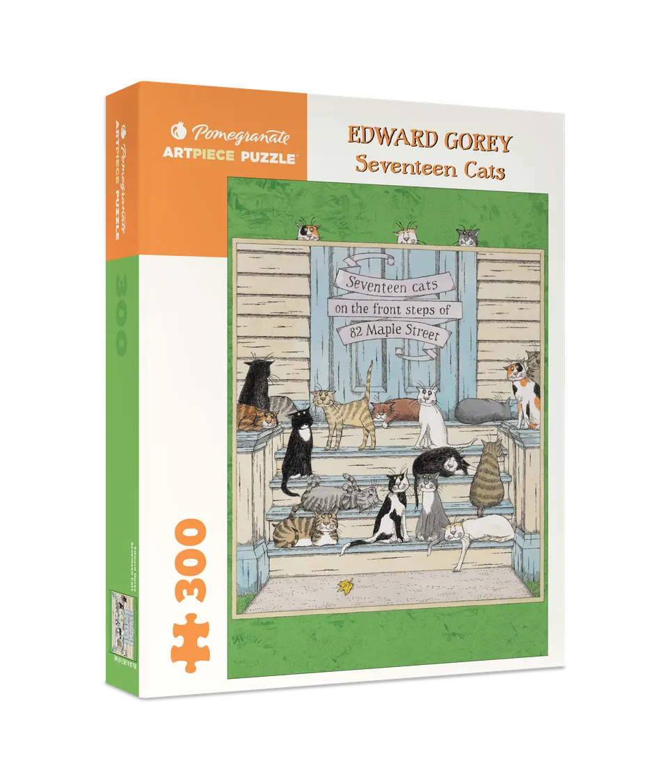 pomegranate-seventeen-cats-300-teile-puzzle-gorey image 1