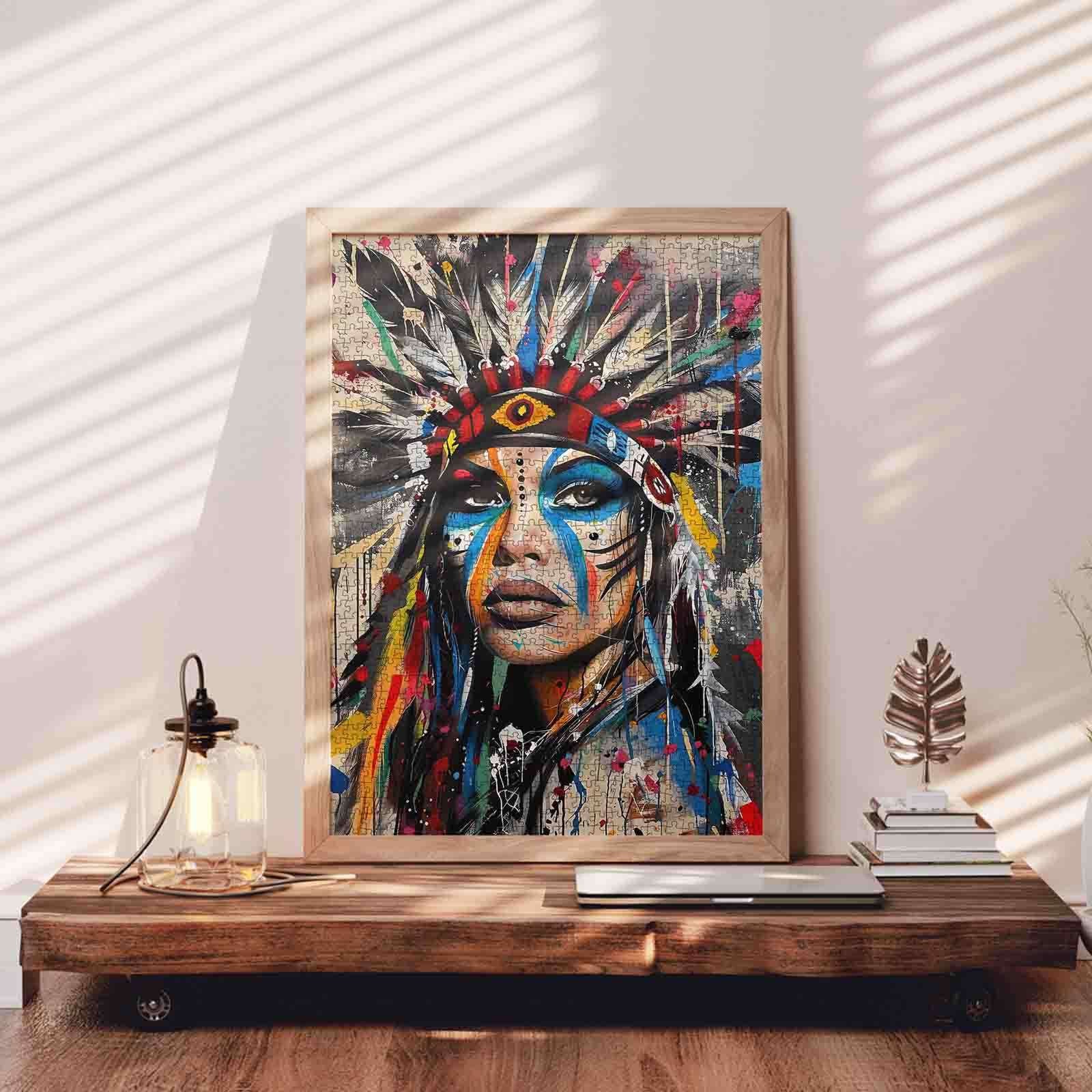 tucocoo-vivid-tribal-warrior-puzzle-1000-teile-kriegerin image 3