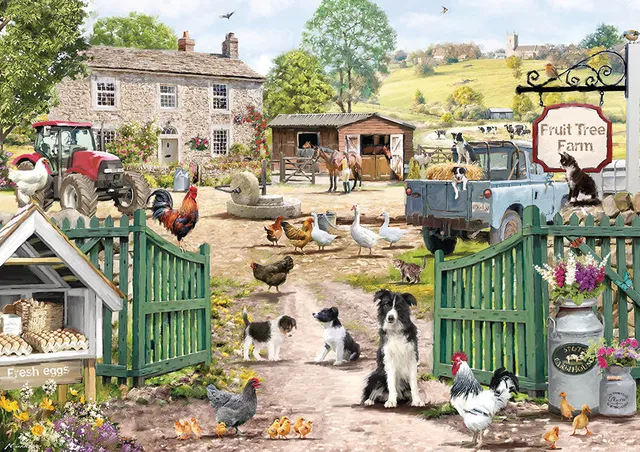 otter-house-fruit-tree-farm-puzzle-1000-teile-bauernhof image 1