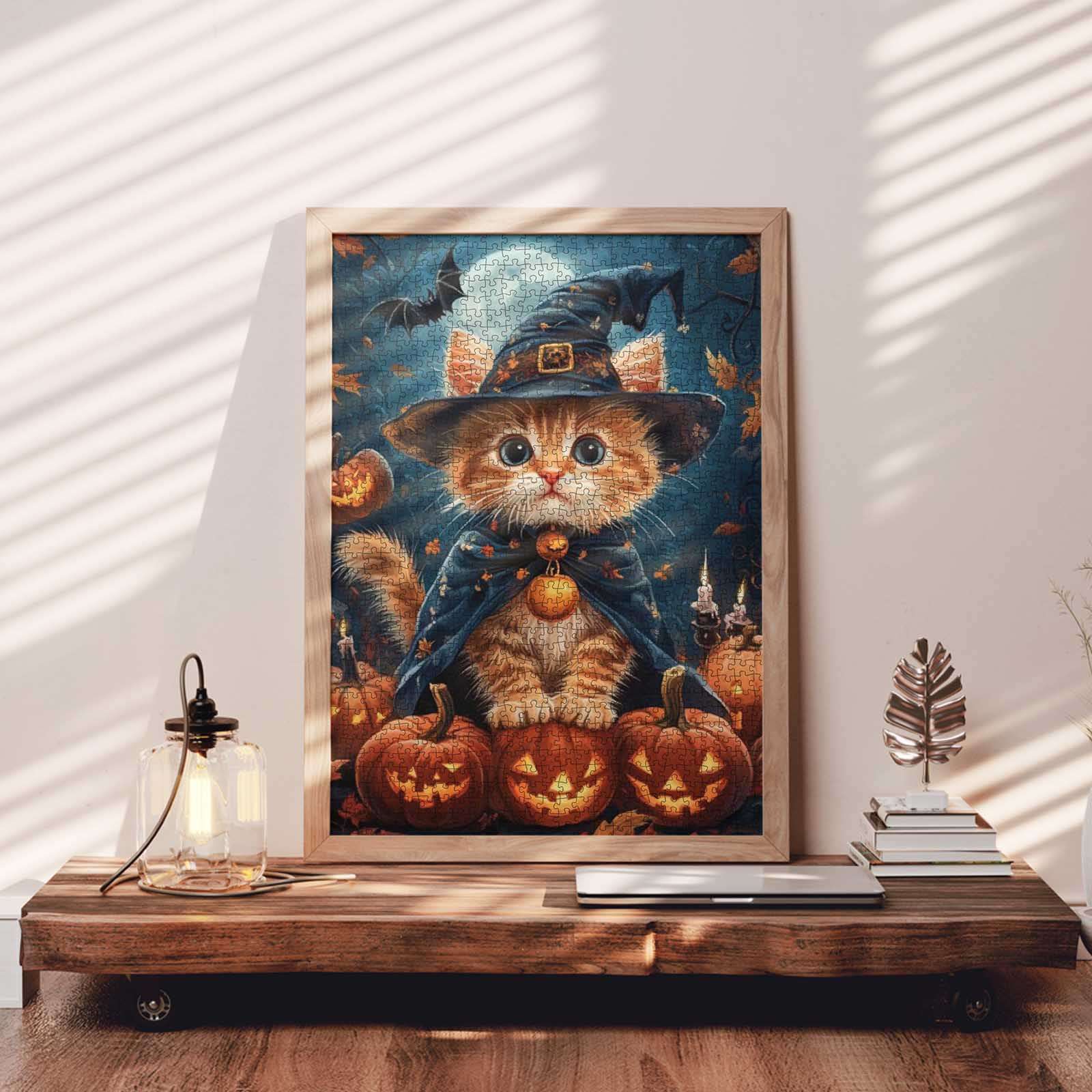 tucocoo-pumpkin-wizard-kitten-puzzle-1000-teile-halloween-katze image 3