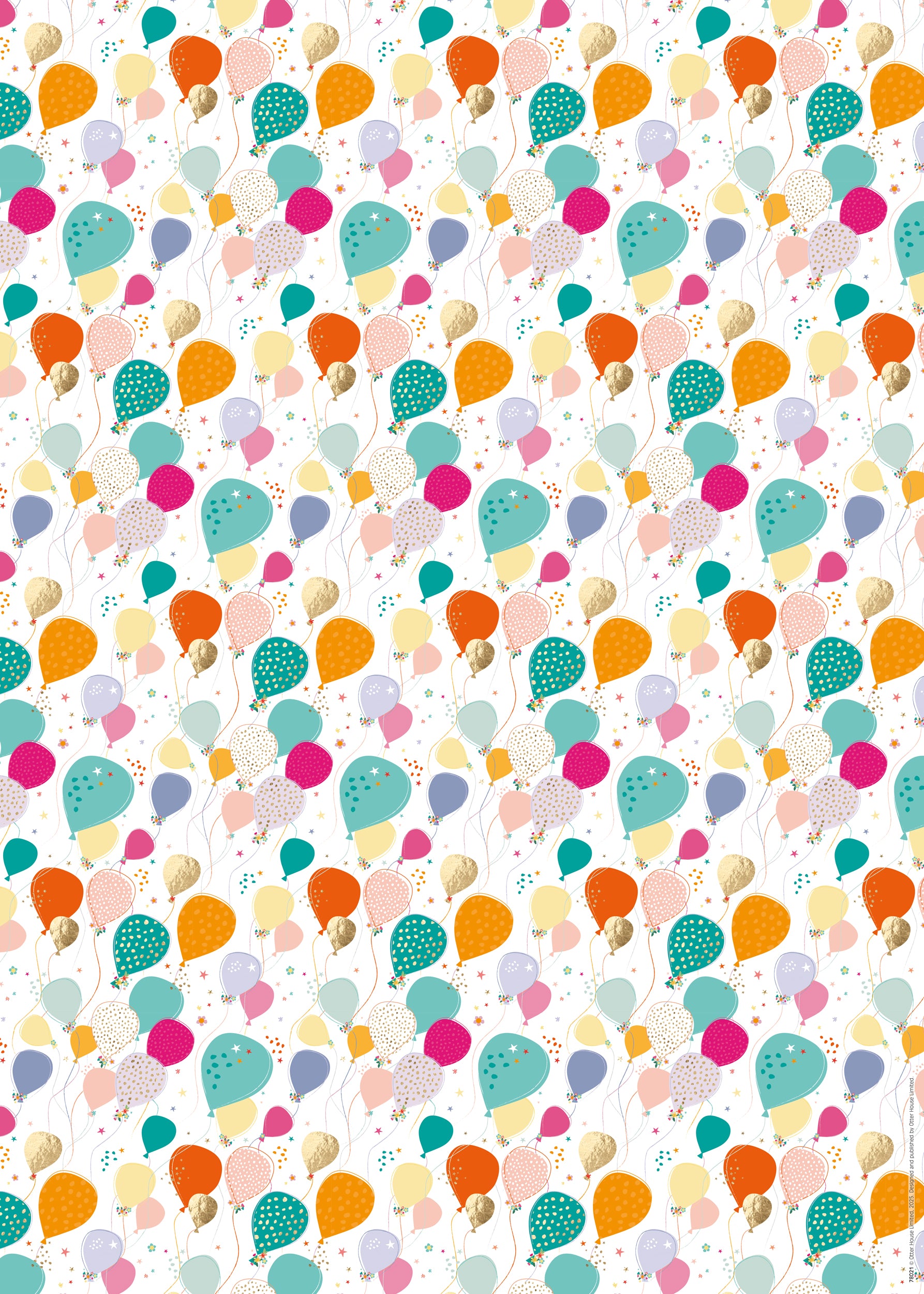 otter-house-gift-packaging-balloons-geschenkpapier-2-bogen-tags image 2