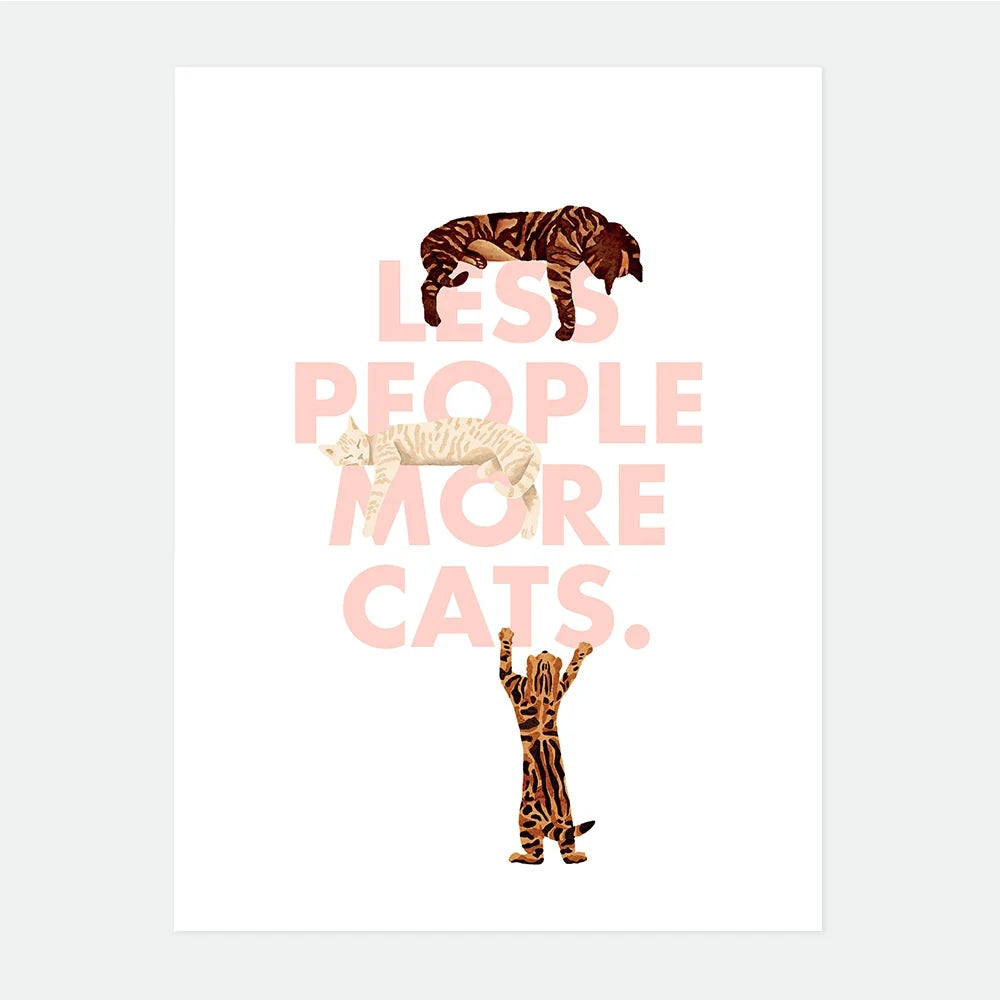 all-the-ways-to-say-less-people-more-cats-poster-50x70-cm image 1
