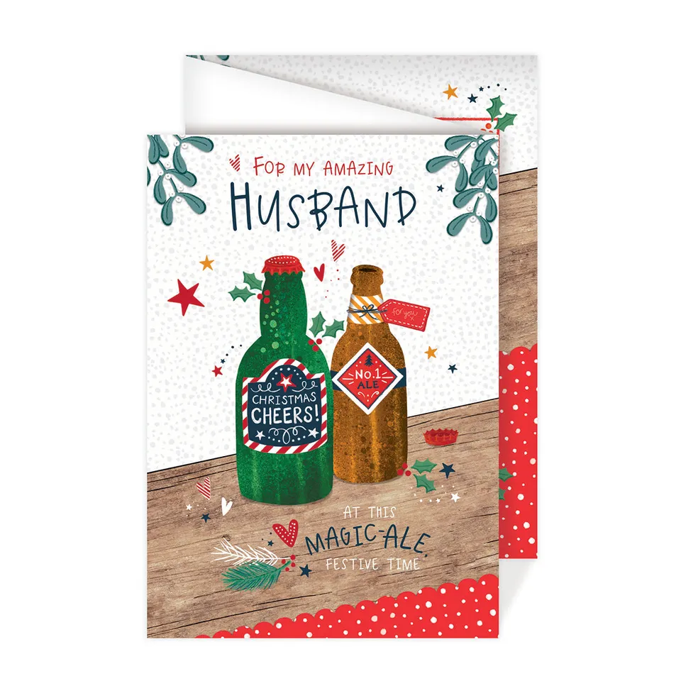 otter-house-christmas-husband-beers-weihnachtskarte-ehemann-bier image 1