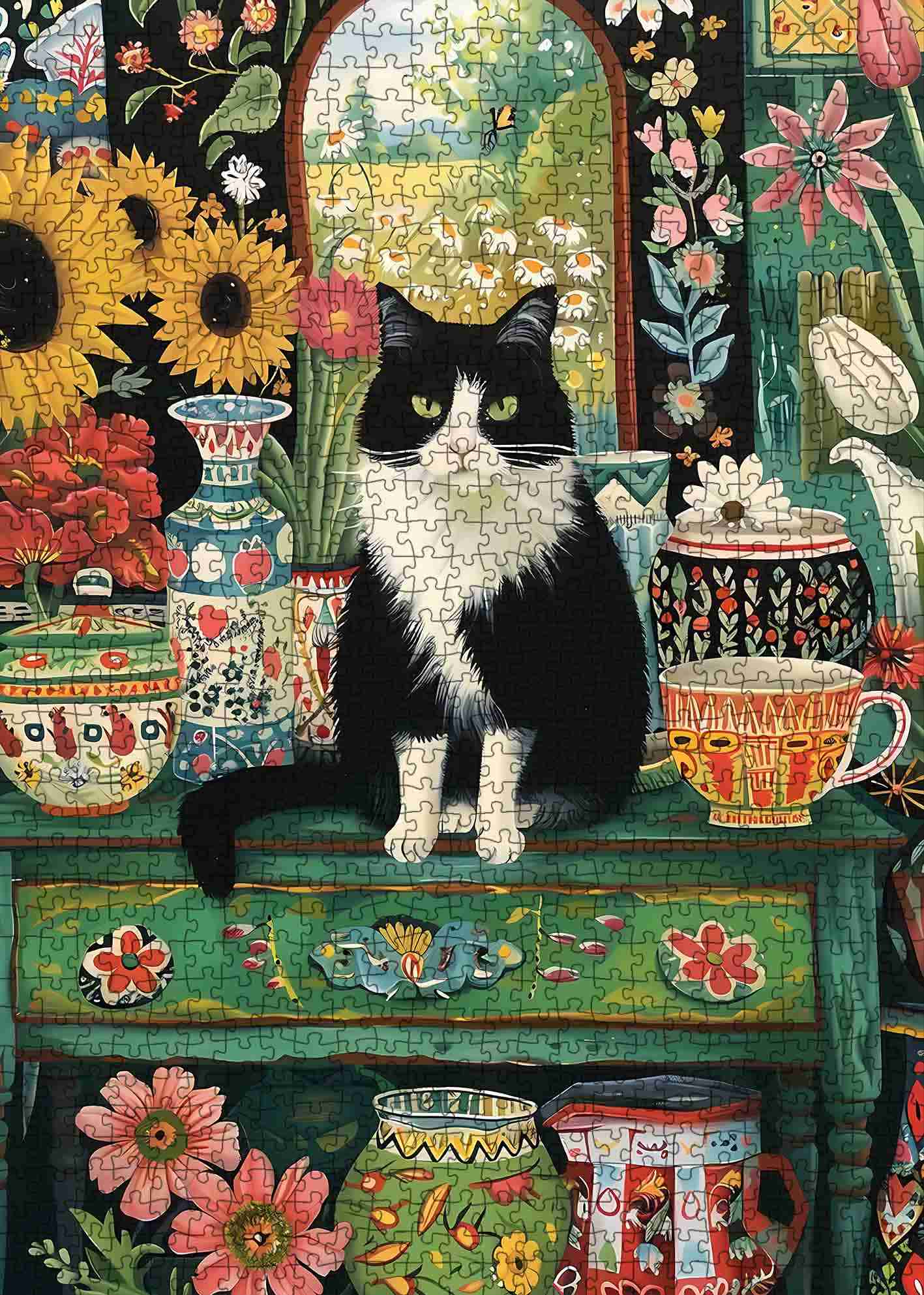 tucocoo-black-cat-puzzle-1000-teile-katze-garten image 2