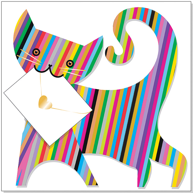 otter-house-cat-lolly-3d-grusskarte-katze-regenbogen image 1