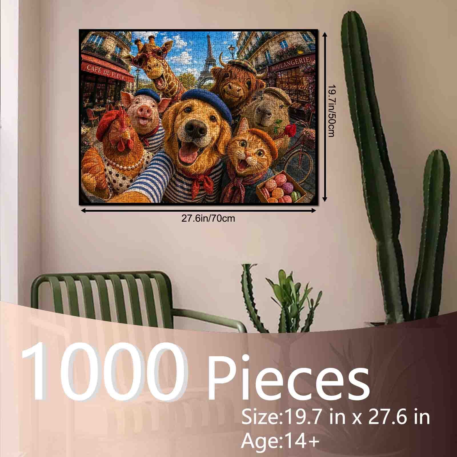 tucocoo-paris-animal-friends-selfie-puzzle-1000-teile-tiere image 5