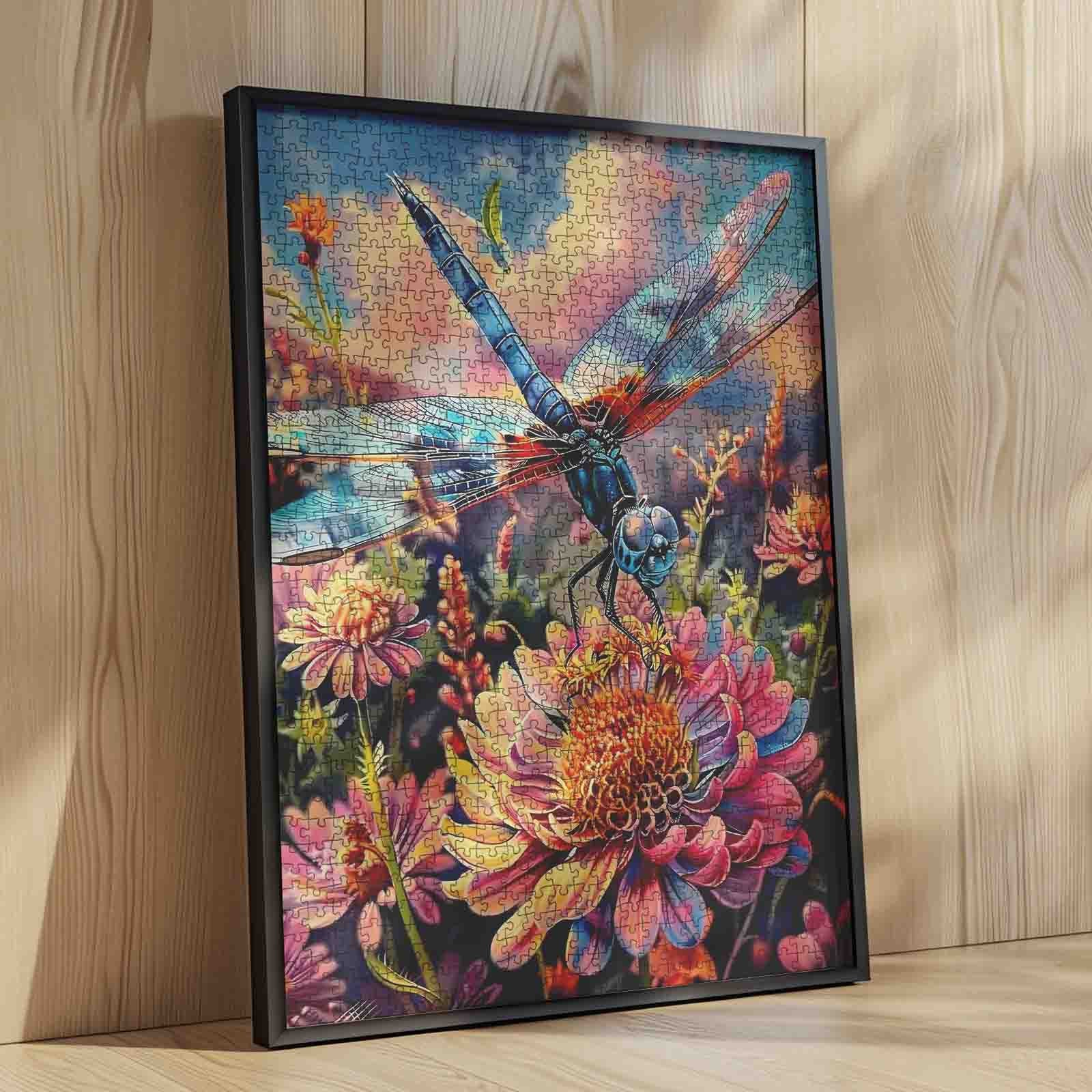 tucocoo-dragonfly-over-wild-blooms-puzzle-1000-teile-natur image 4
