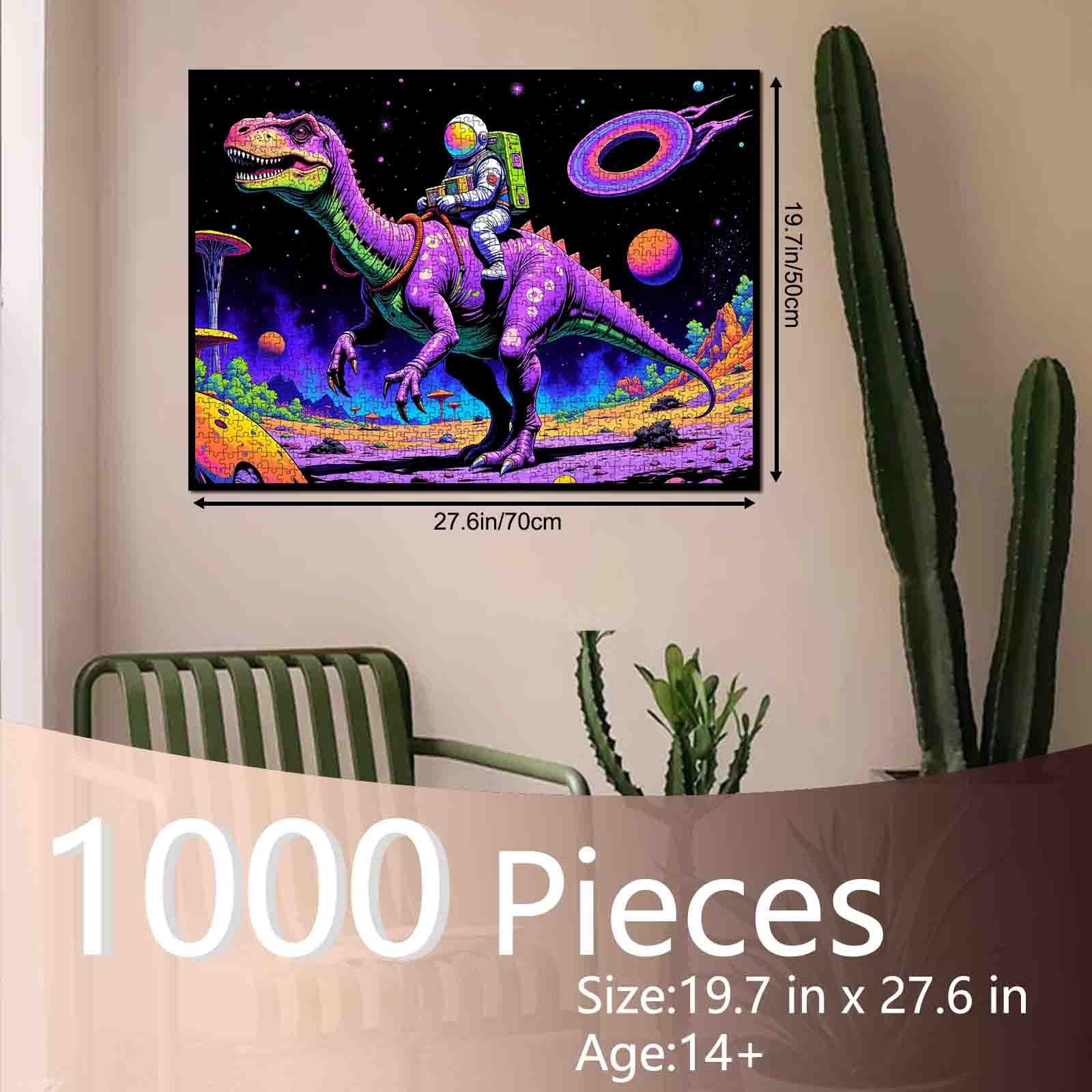 tucocoo-astronaut-rides-dinosaur-puzzle-1000-teile-weltraum image 5