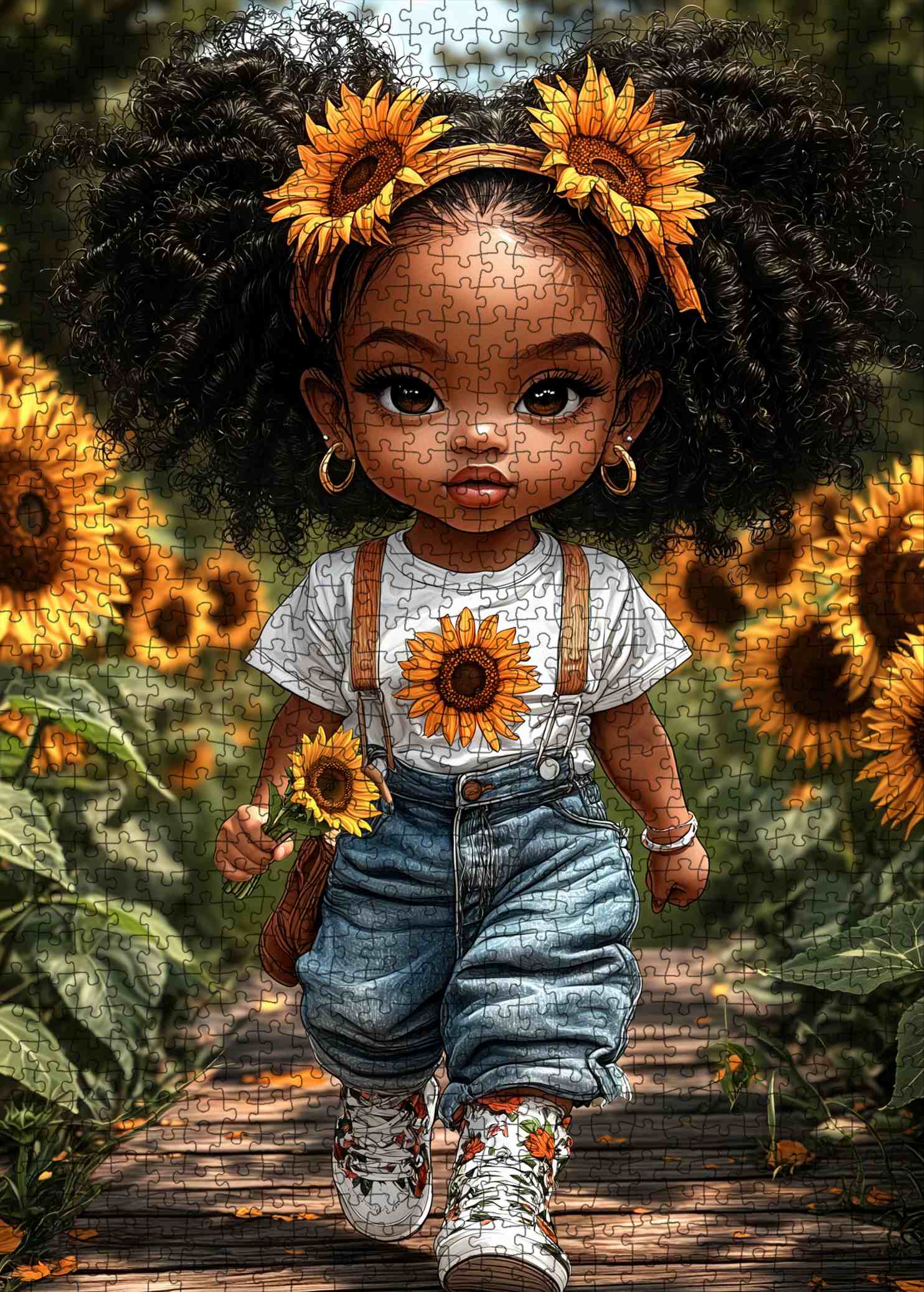 tucocoo-jigsaw-puzzles-sunflower-girl-field-puzzle-1000-teile-blumen image 2