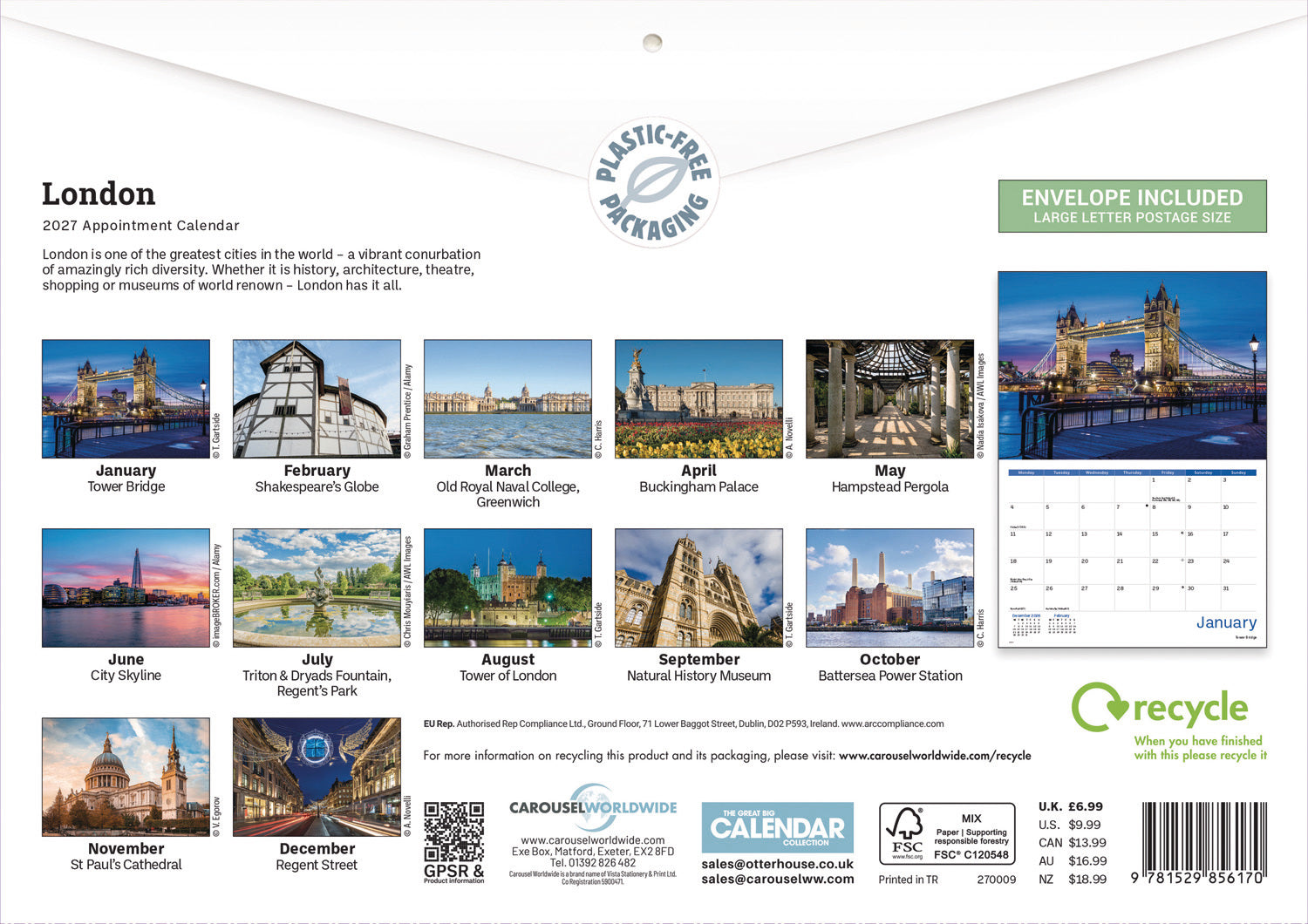 otter-house-london-a4-calendar-2027-wandkalender-stadtmotive image 2