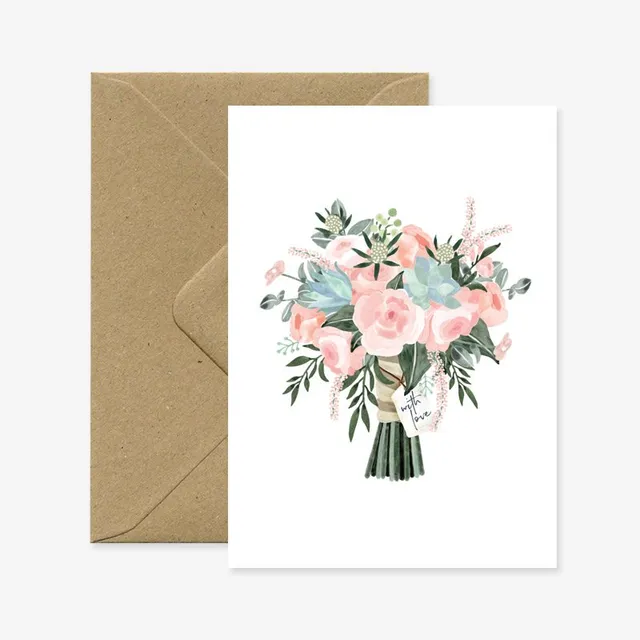 all-the-ways-to-say-bouquet-with-love-gru-karte-a6-blumen-300g image 1