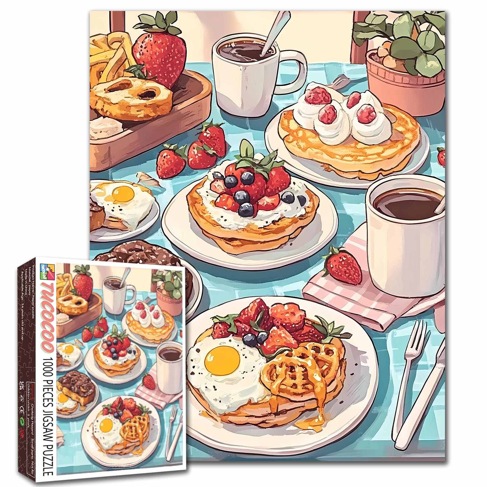 tucocoo-brunch-feast-sunny-table-puzzle-1000-teile-essen image 1