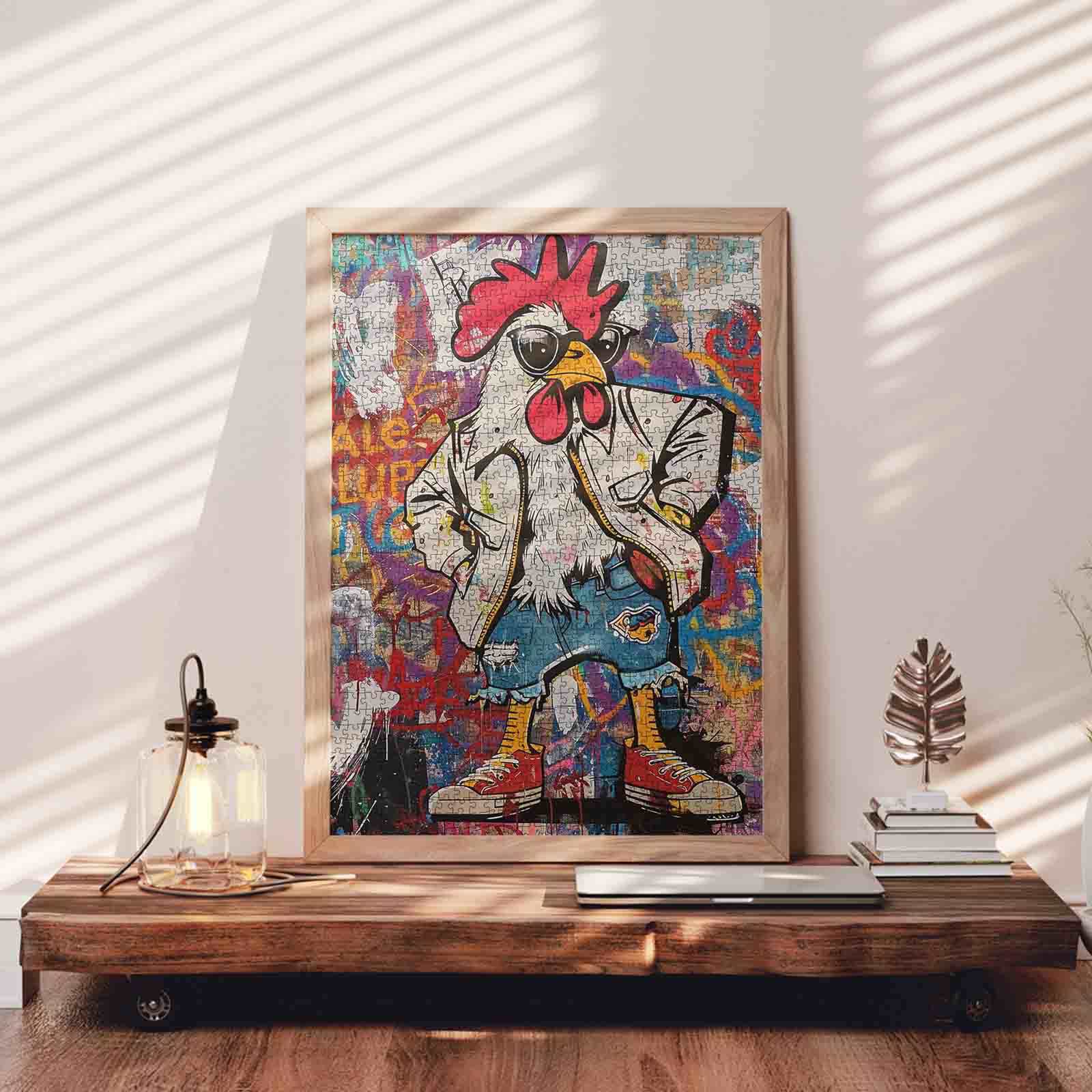 tucocoo-graffiti-rooster-puzzle-1000-teile-hahn image 3