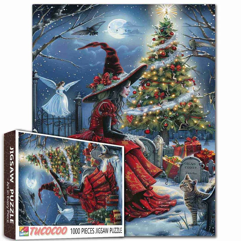 tucocoo-enchanted-witch-christmas-puzzle-1000-teile-hexe image 1