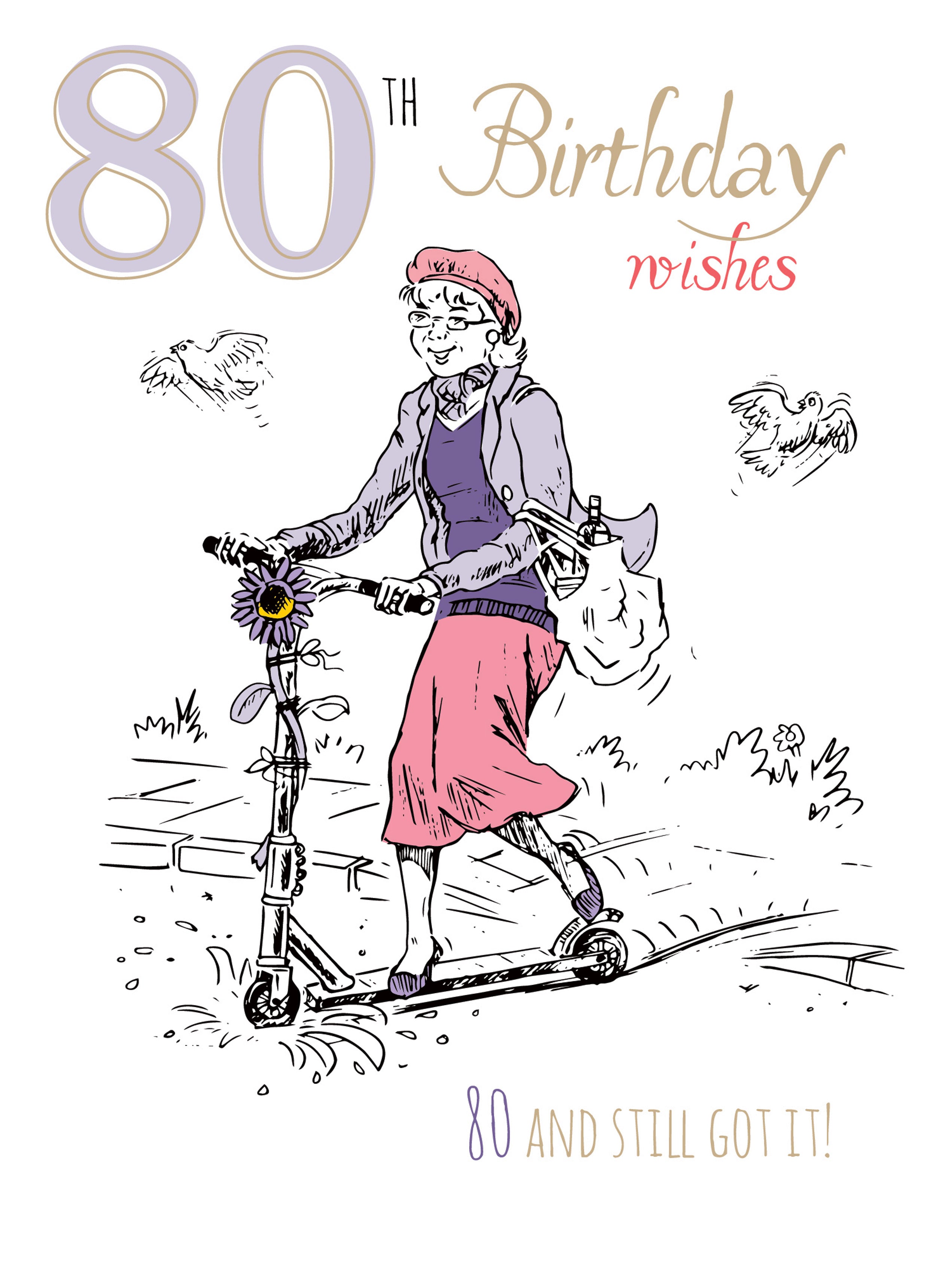 otter-house-age-to-celebrate-80-geburtstagskarte-roller image 1