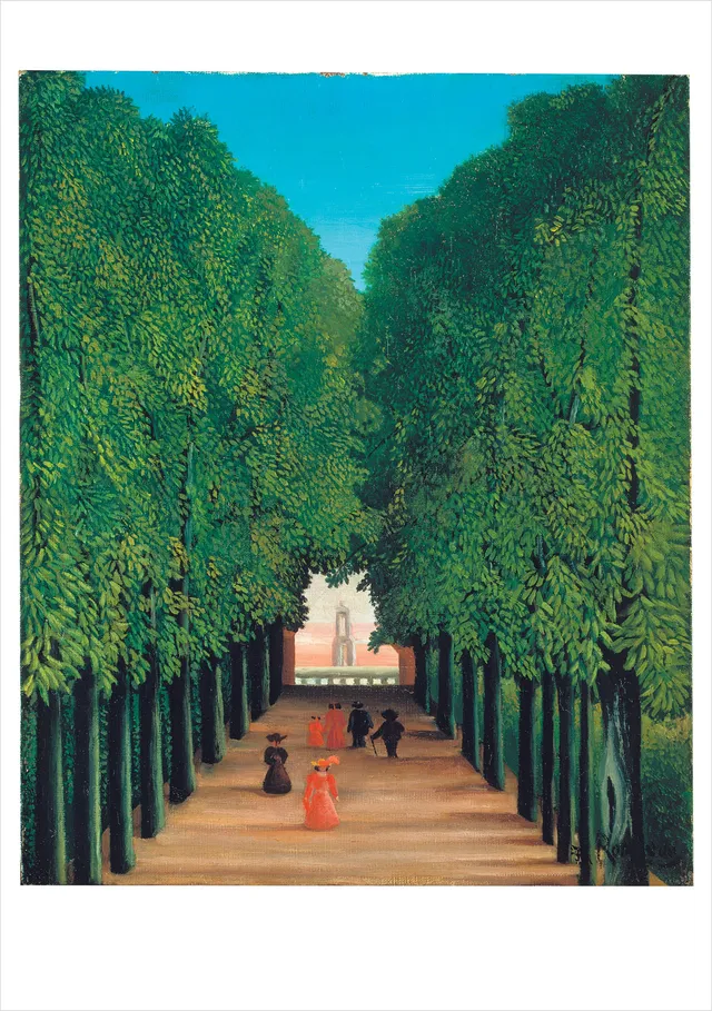 pomegranate-henri-rousseau-allee-klappkarte-blanko-einzelkarte image 1