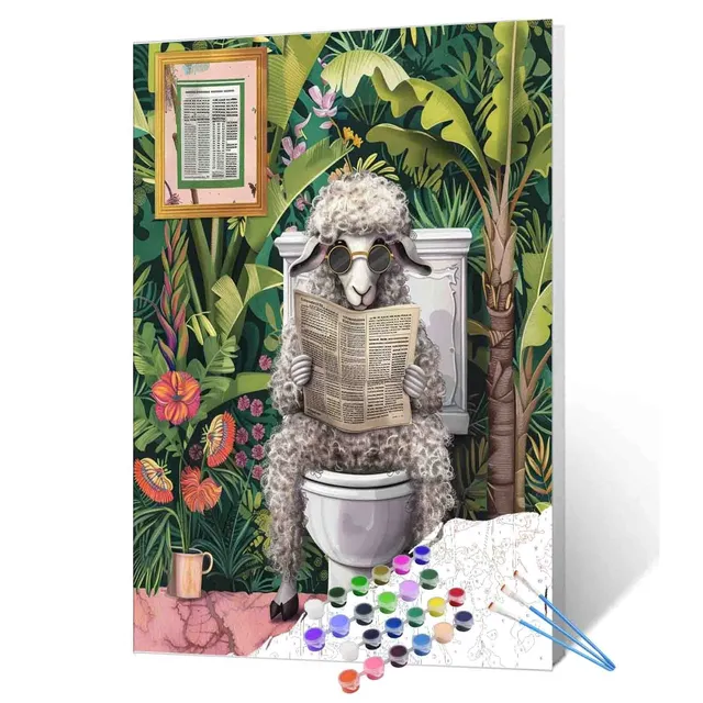tucocoo-toilet-reader-sheep-malen-nach-zahlen-40x50-schaf image 1