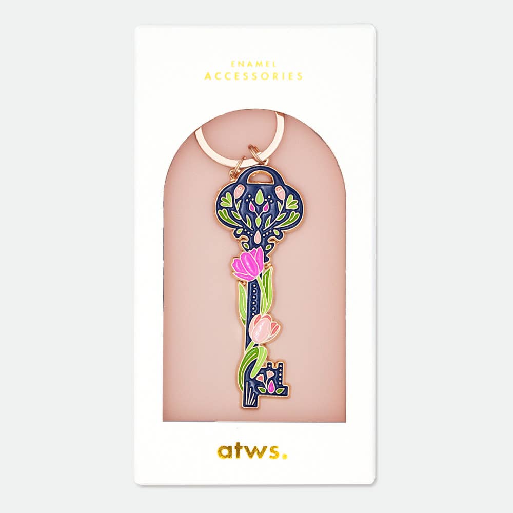 all-the-ways-to-say-garden-key-schl-sselanh-nger-emaille-gold image 1