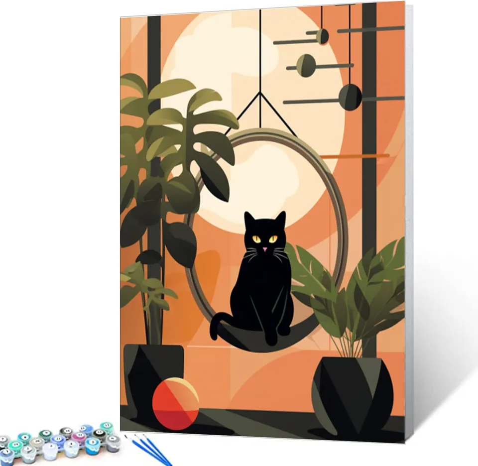tucocoo-paint-by-numbers-katze-malen-nach-zahlen-40x50-cm-ohne-rahmen image 1