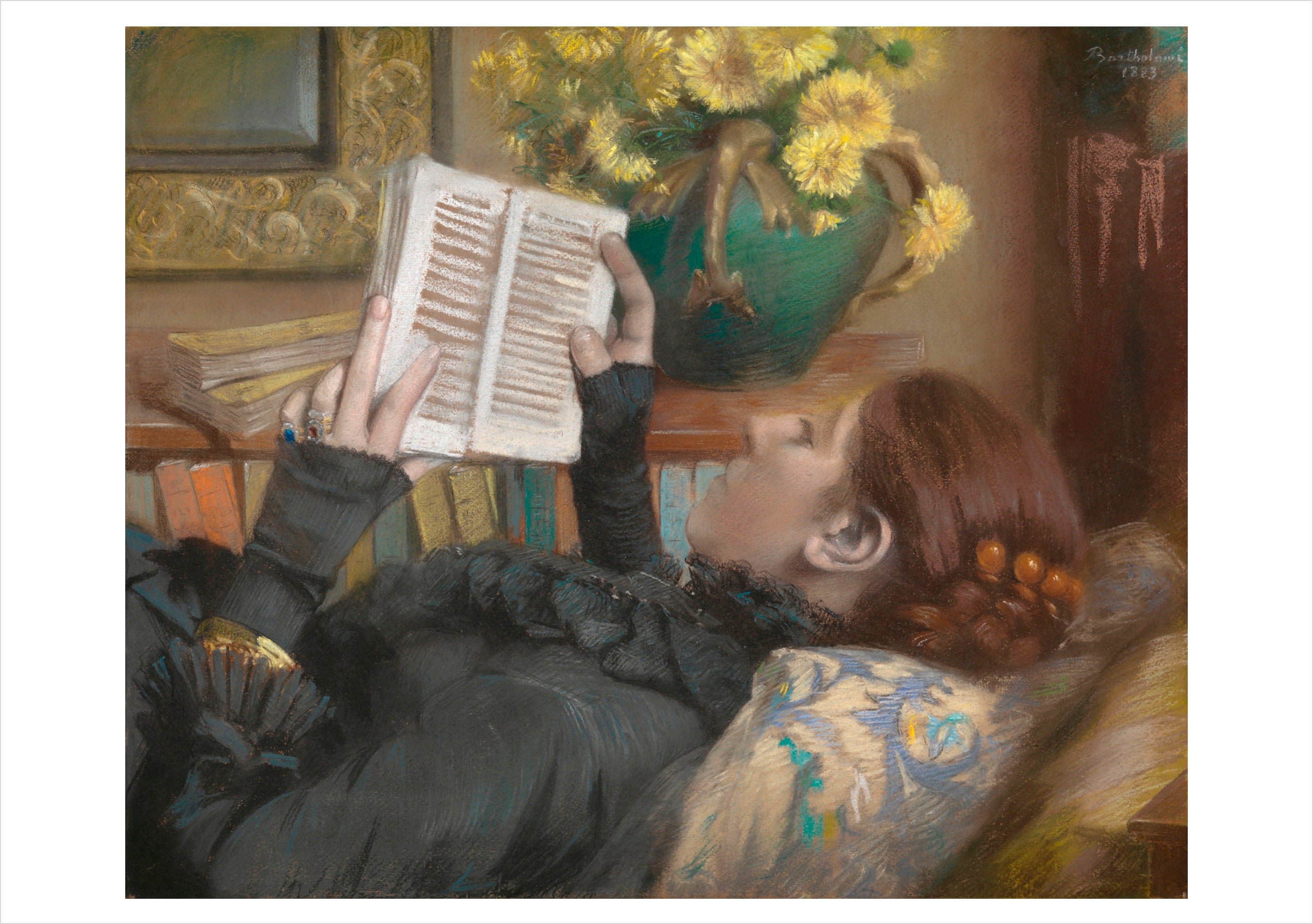 pomegranate-the-reading-woman-karten-set-lesemotiv-20-st-ck image 2