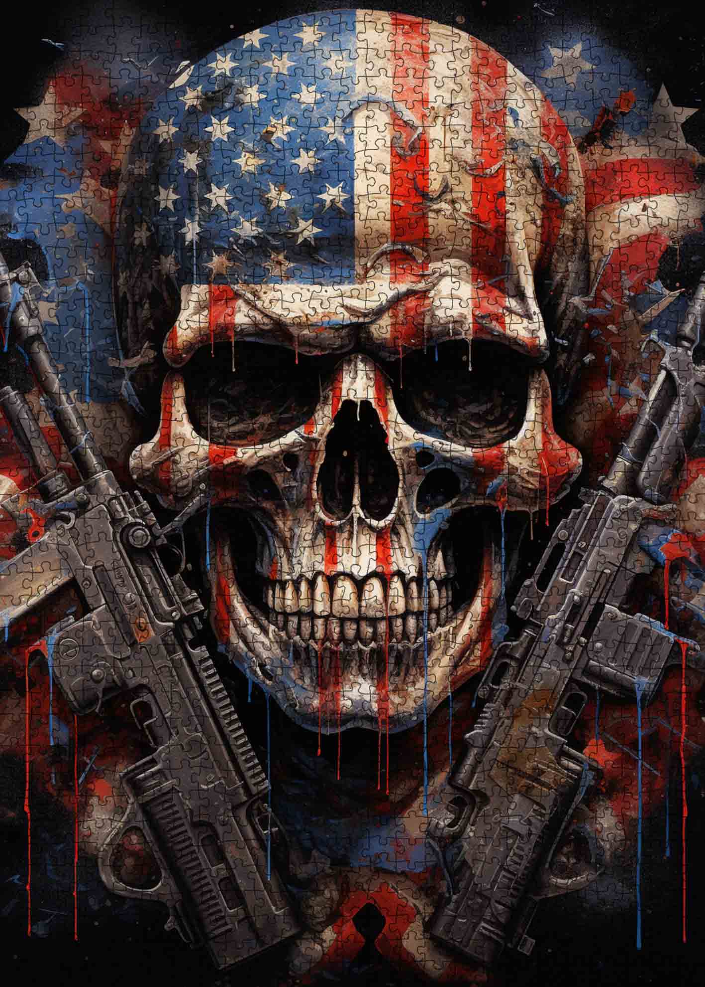 tucocoo-jigsaw-puzzles-totenkopf-skull-fury-puzzle-1000-teile image 2