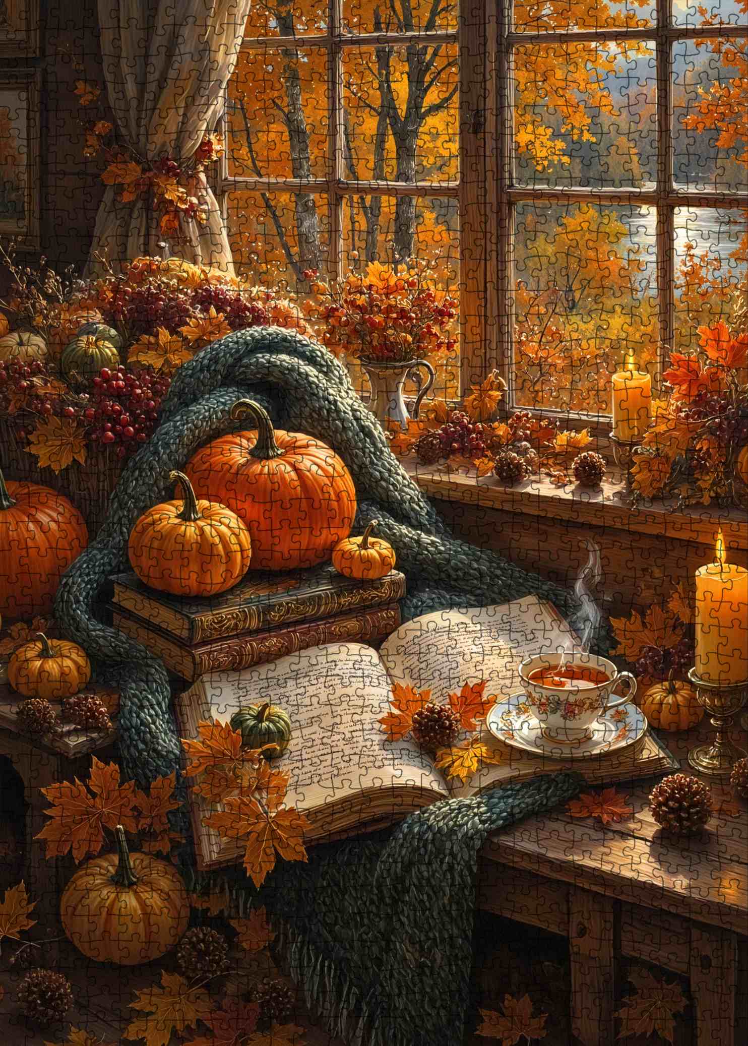 tucocoo-cozy-autumn-reading-nook-puzzle-1000-teile-herbst image 2