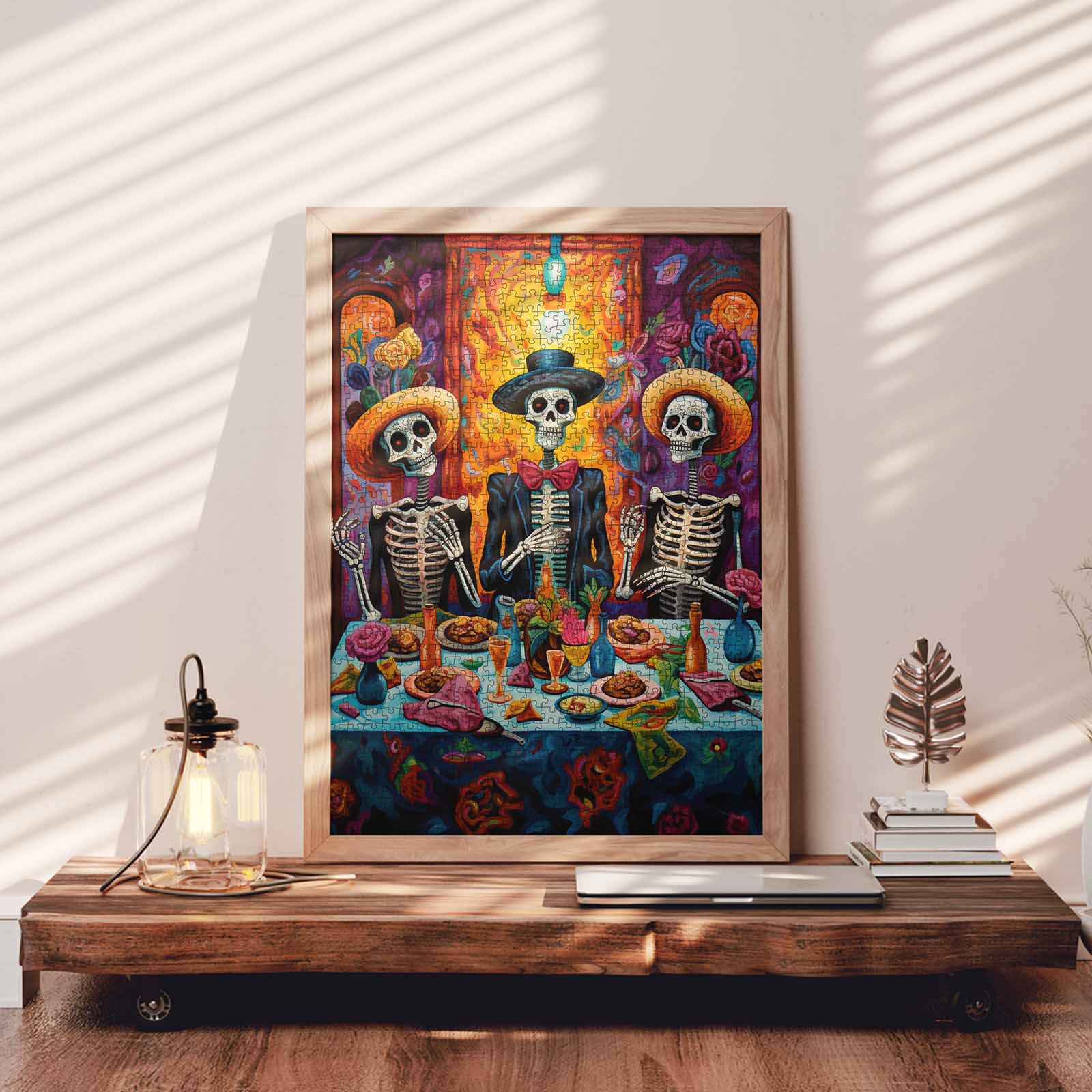 tucocoo-skeleton-feast-gathering-puzzle-1000-teile-fest image 3