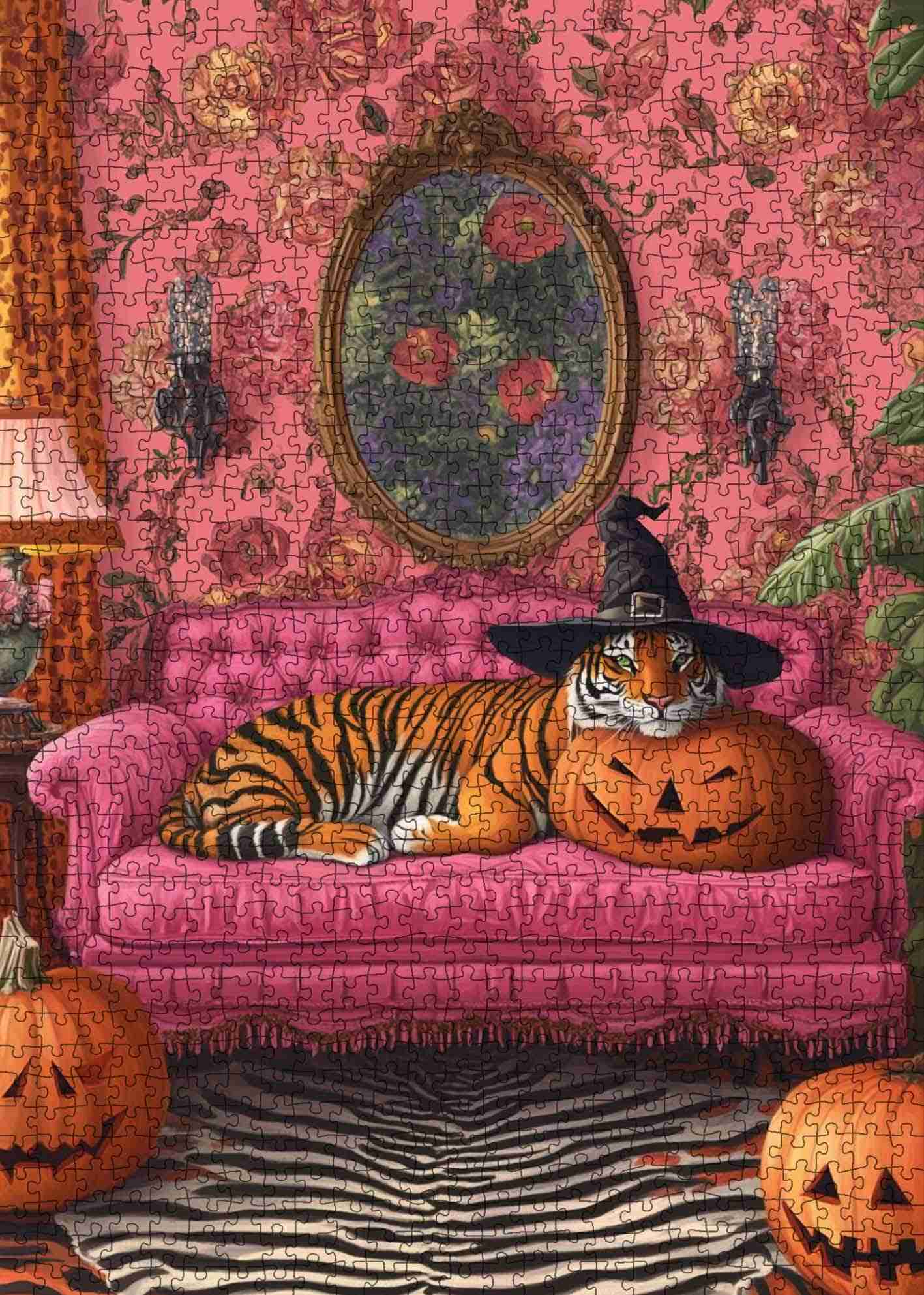 tucocoo-halloween-tiger-jigsaw-puzzle-1000-teile-sofa image 2